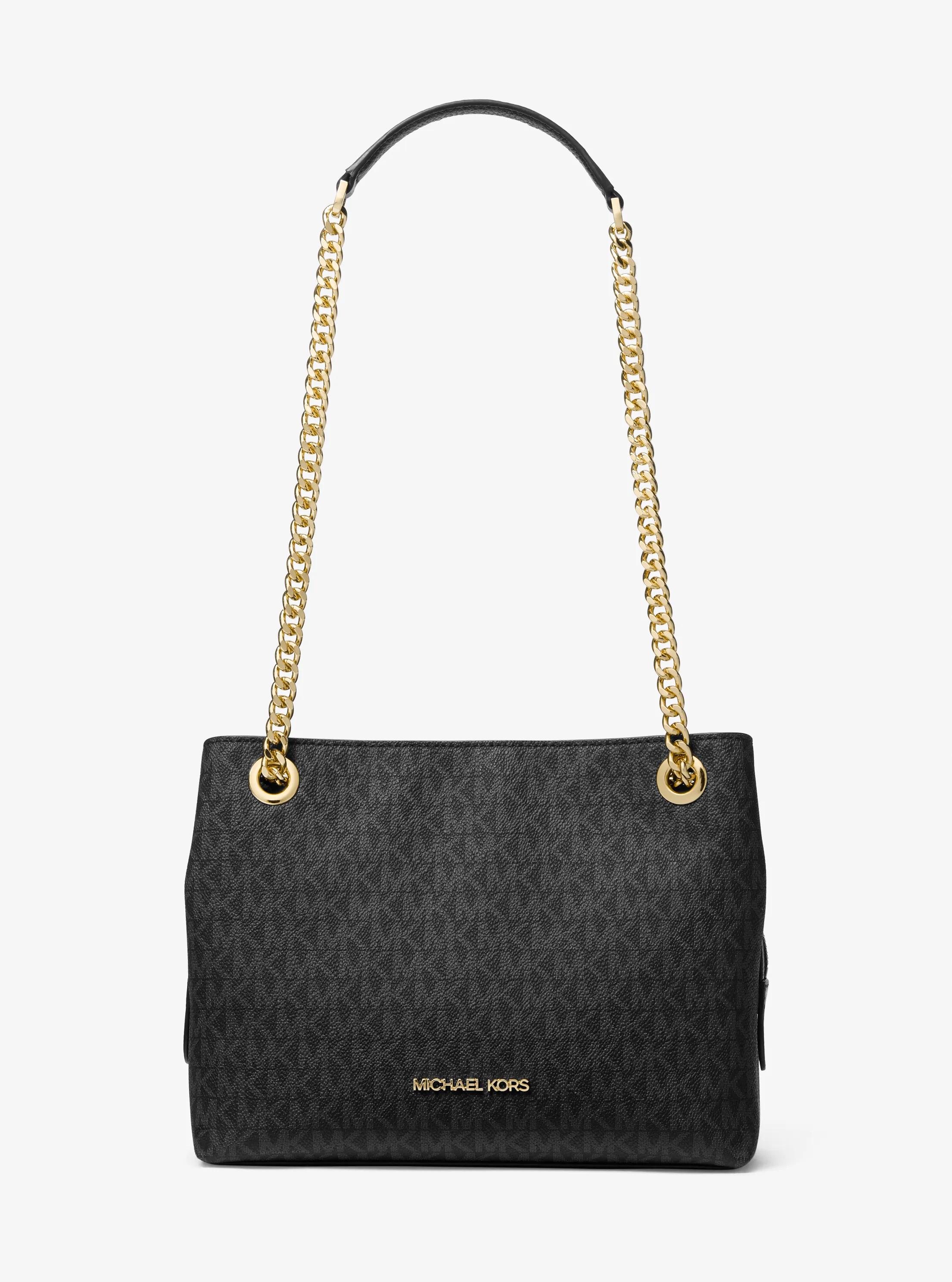 Bolso de hombro Jet Set mediano con cadena y logotipo