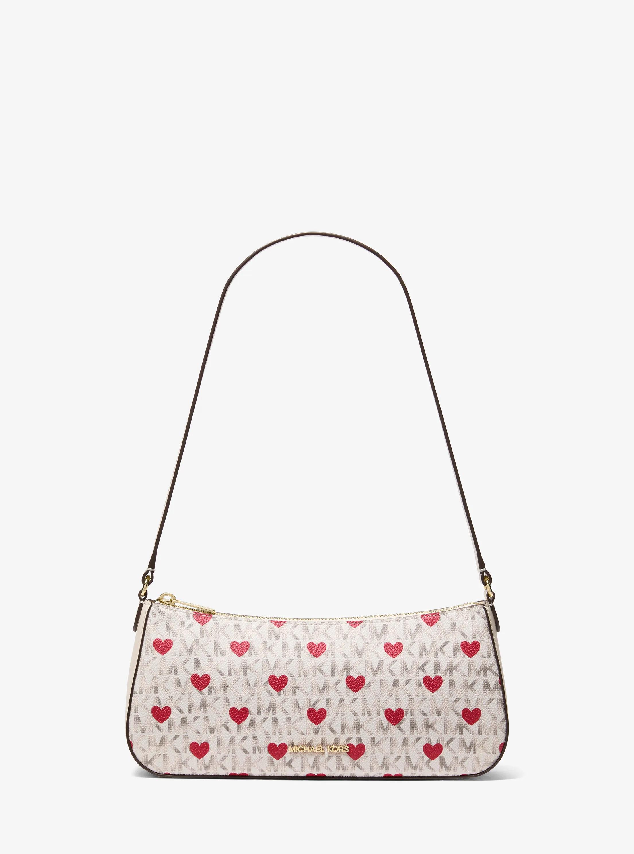 Sammy Small Printed Signature Logo Pochette in LT CREAM | Michael Kors