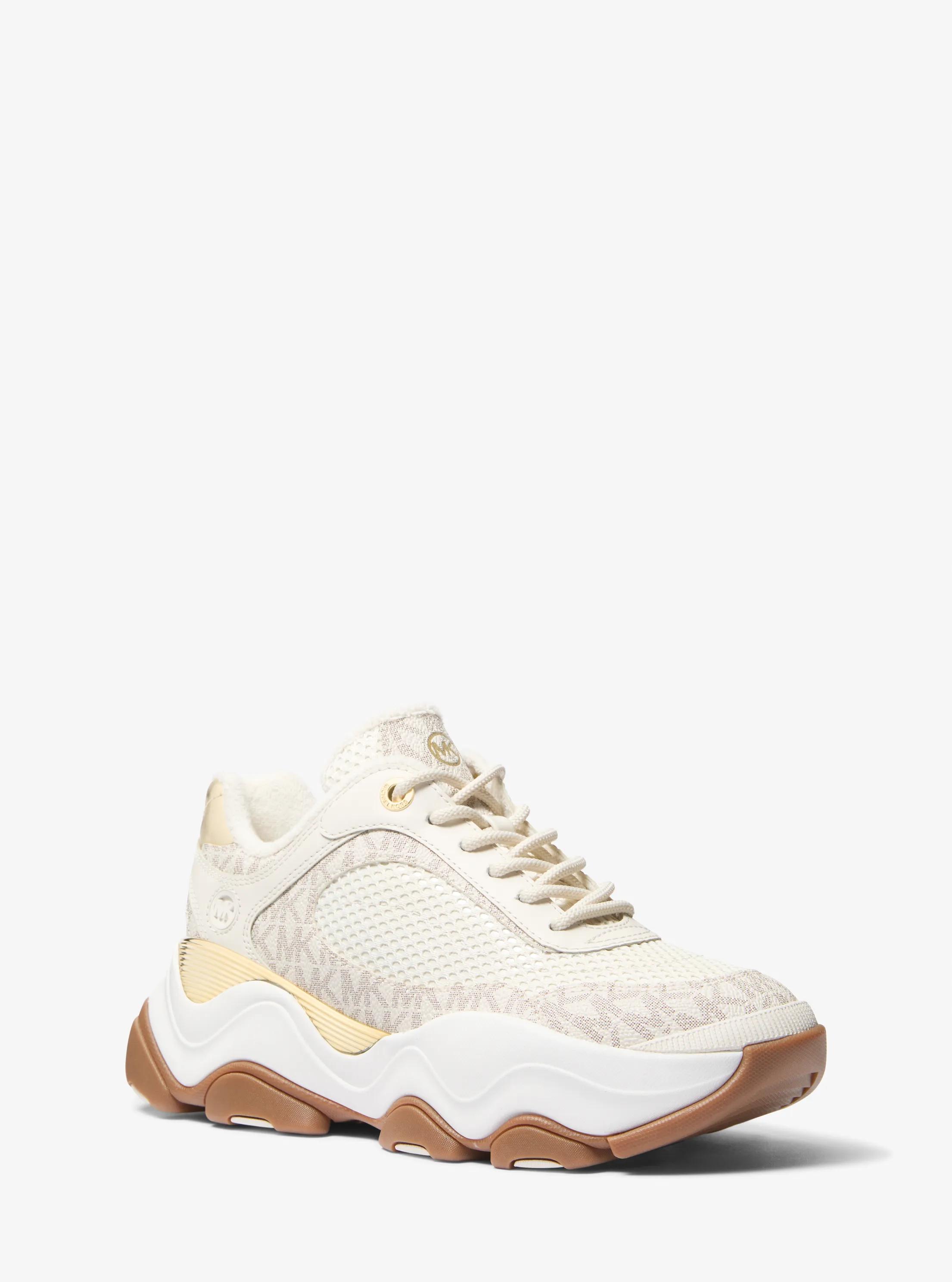 Atlas Signature Logo and Mesh Trainer in VAN/CREAM | Michael Kors