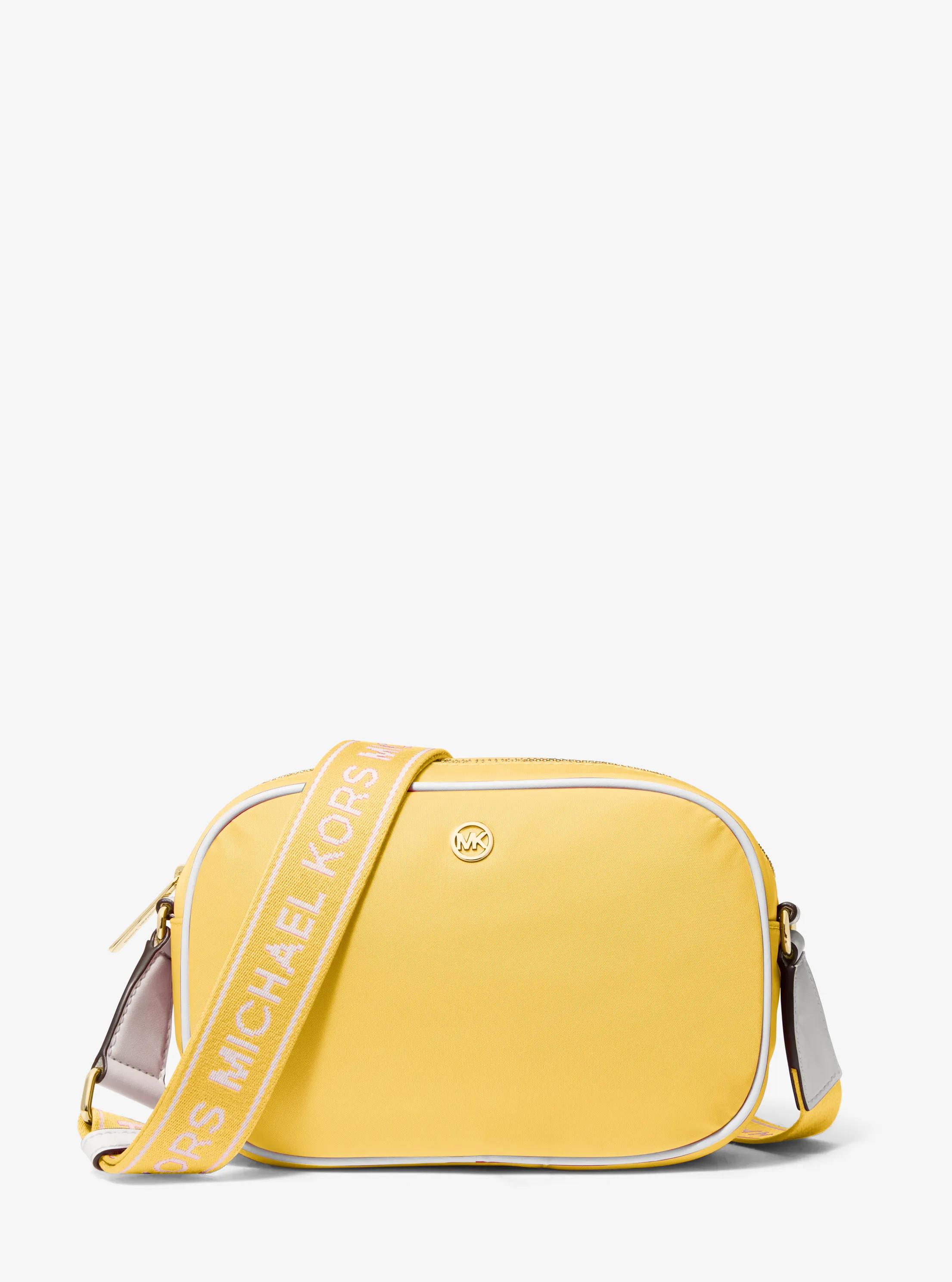 Jet Set Medium Nylon Camera Crossbody Bag in DAISY YELLOW | Michael Kors