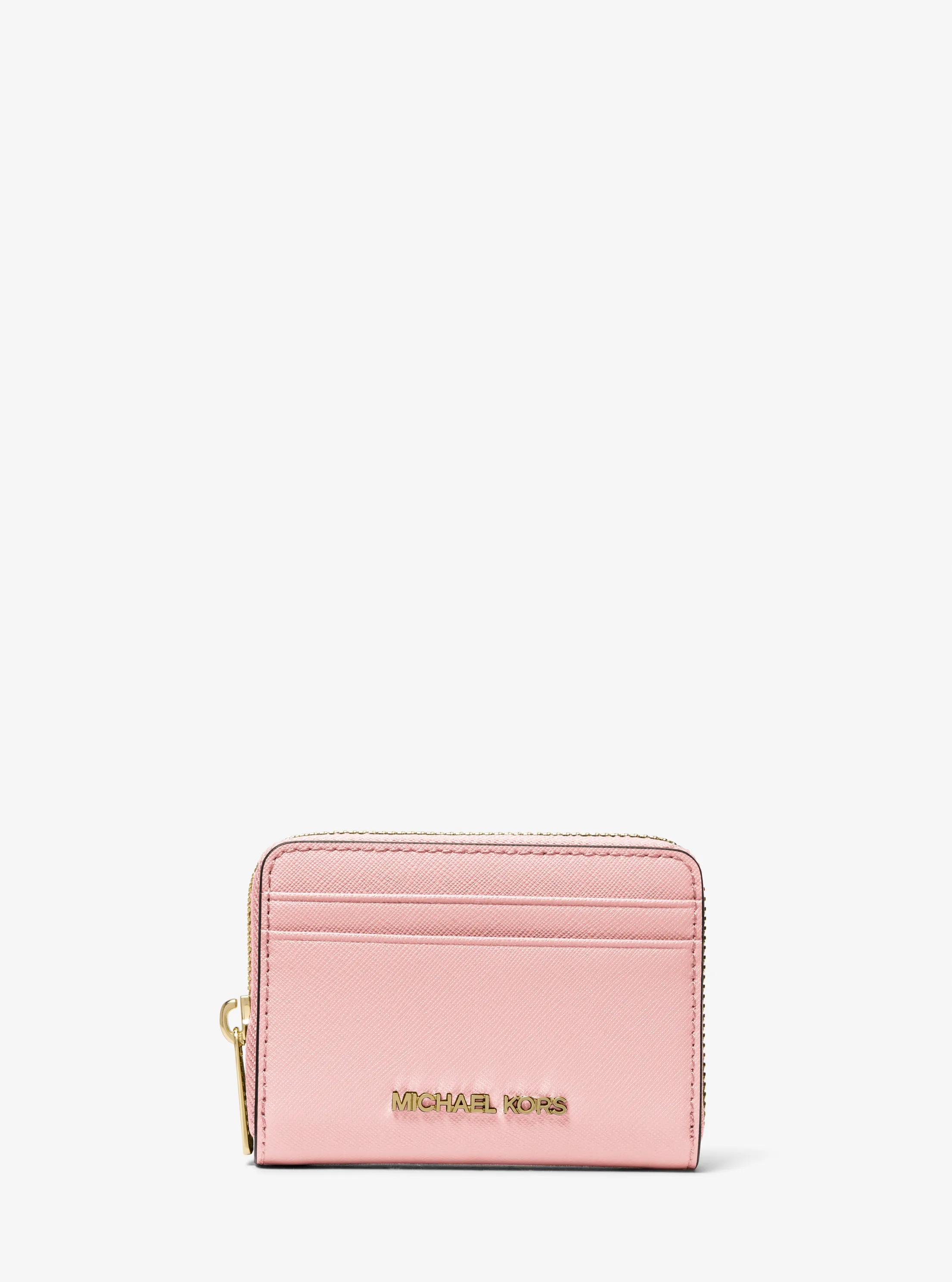 Jet Set Travel Medium Saffiano Leather Wallet in POWDER BLUSH | Michael Kors