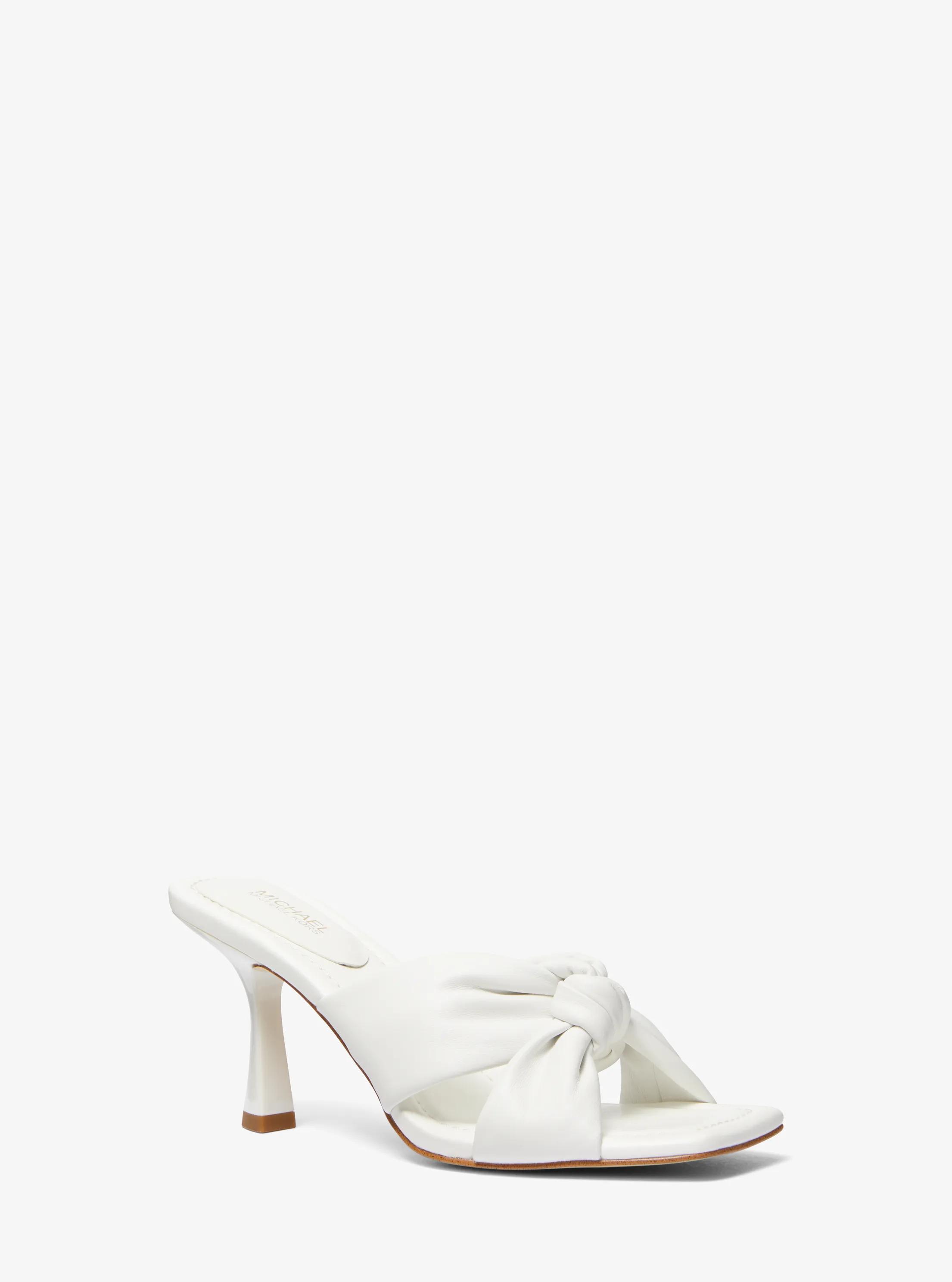 Elena Leather Sandal in OPTIC WHITE | Michael Kors