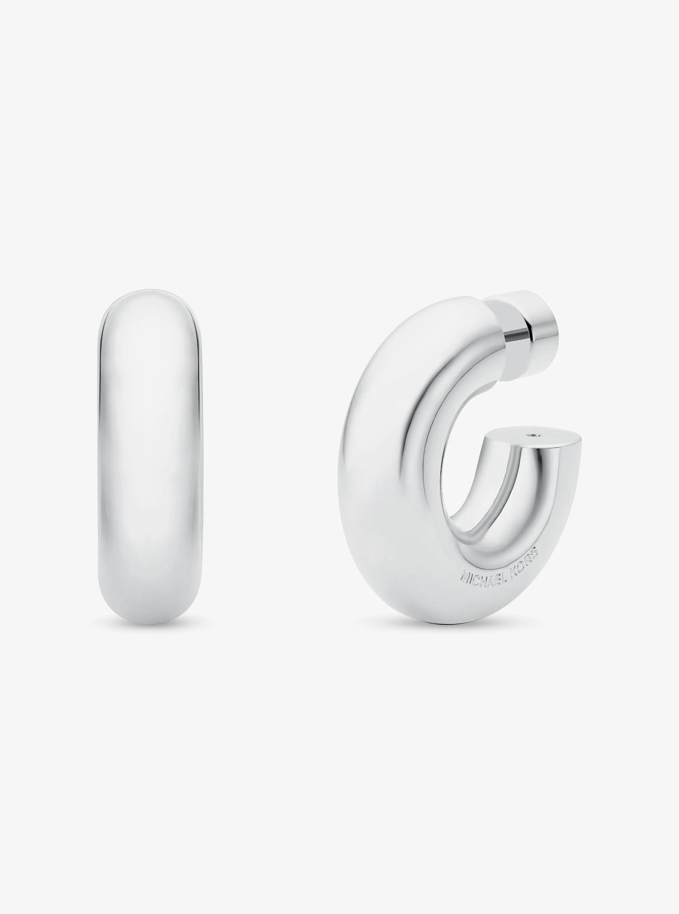 Small Precious Metal-Plated Brass Hoop Earrings 69$