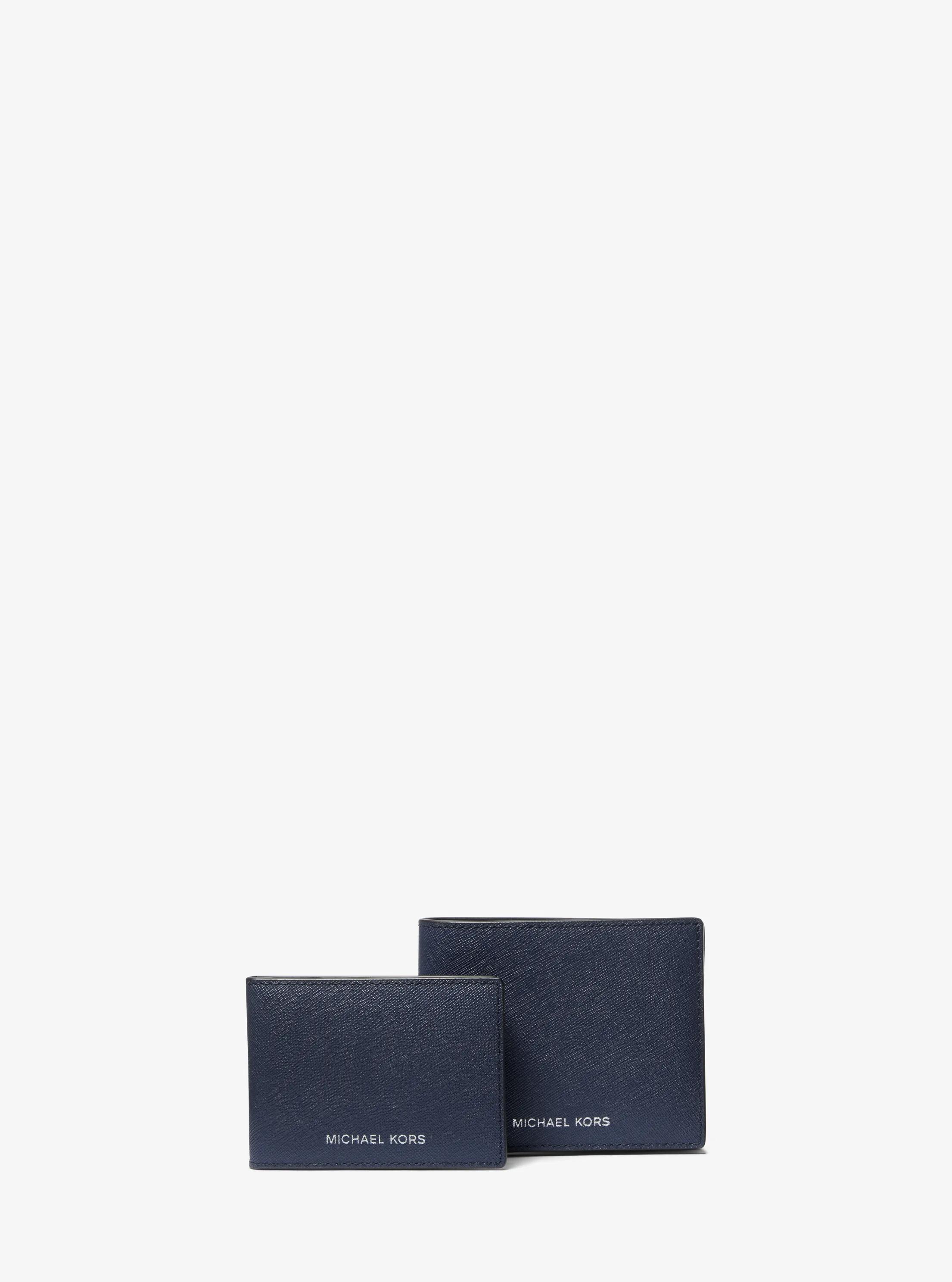 Michael Kors Varick Saffiano Leather Billfold Wallet With Passcase