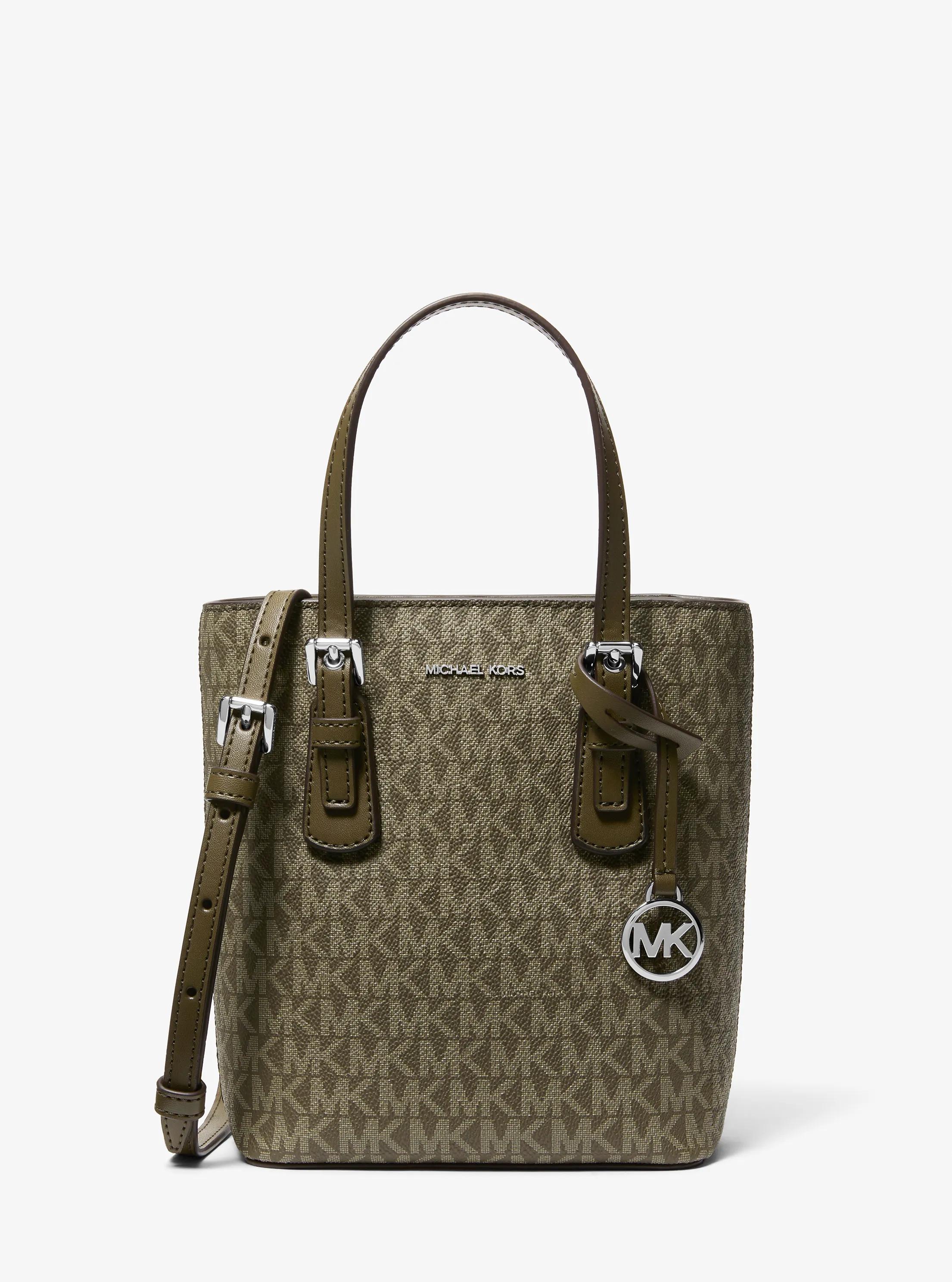 Voyager Extra-Small Signature Logo Convertible Crossbody Bag in OLIVE | Michael Kors