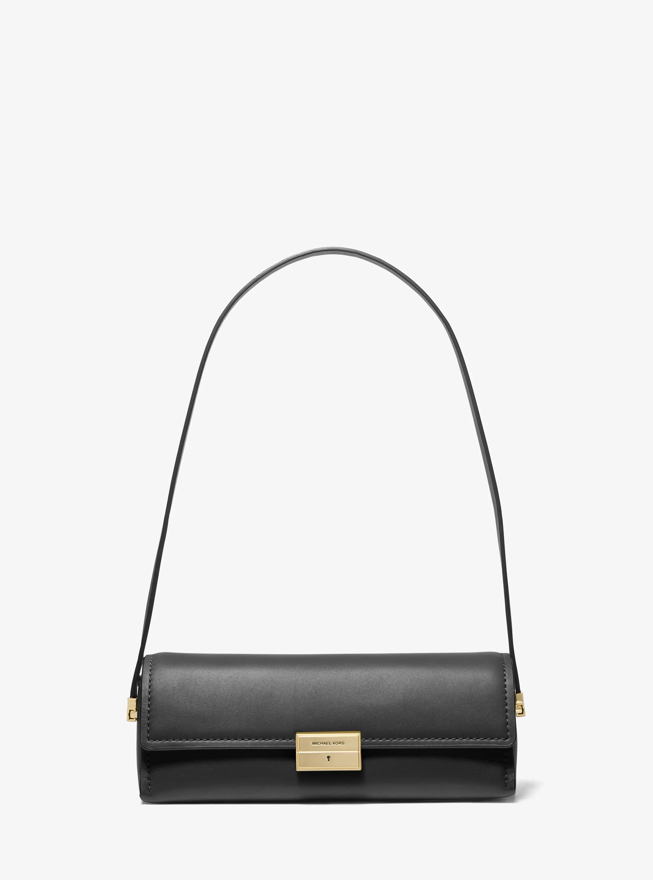 Ludlow Small Leather Convertible Pochette in BLACK | Michael Kors