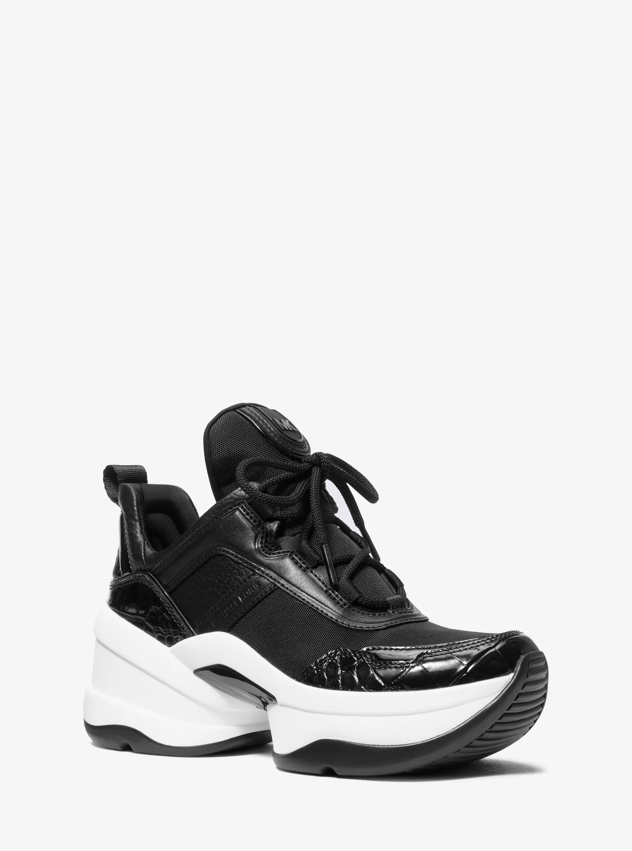 Michael Kors Olympia Mixed-Media Trainer | Arden Fair