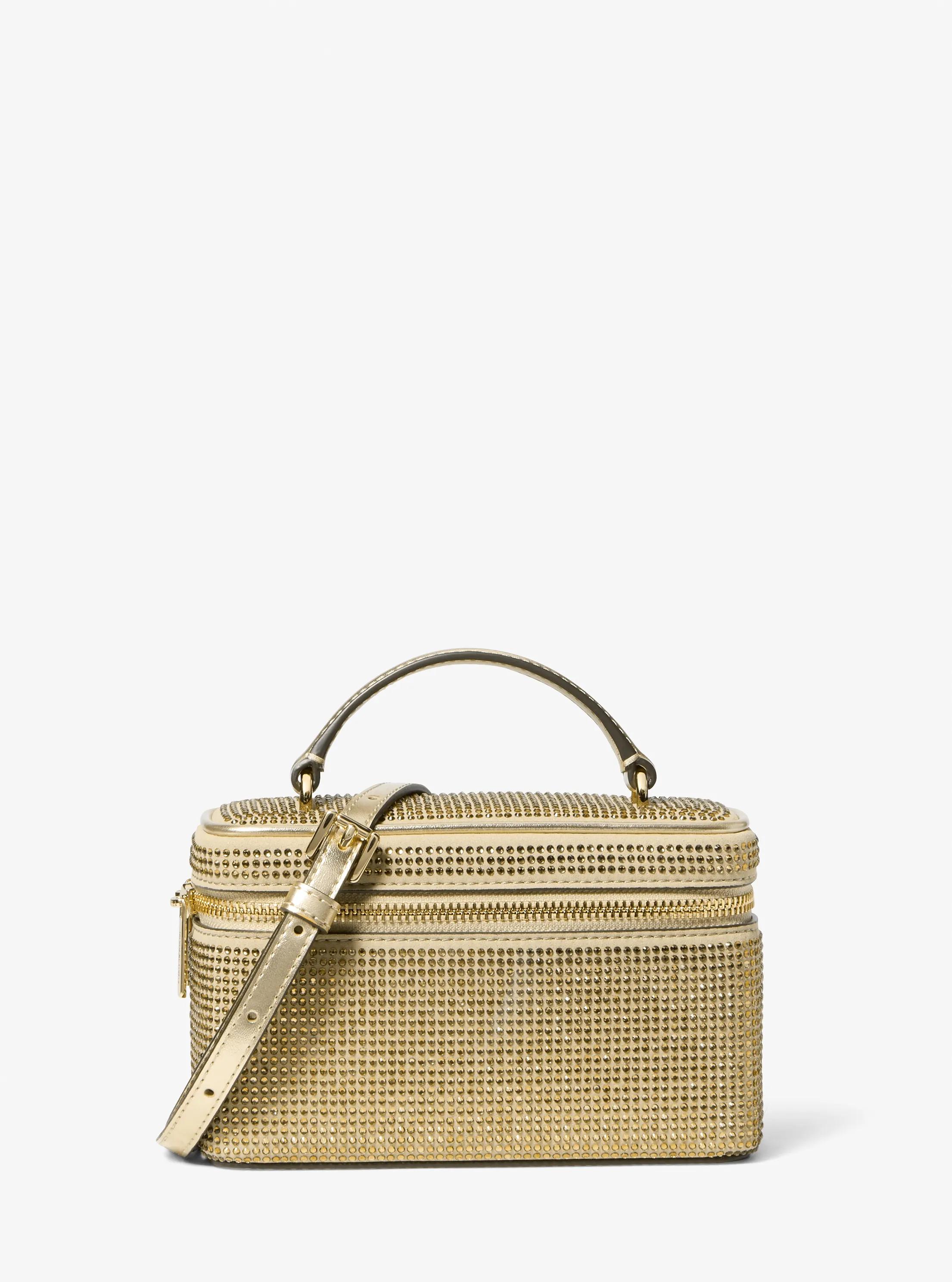 Vivi Small Crystal Embellished Vanity Crossbody Bag   in OR P&Acirc;LE | Michael Kors