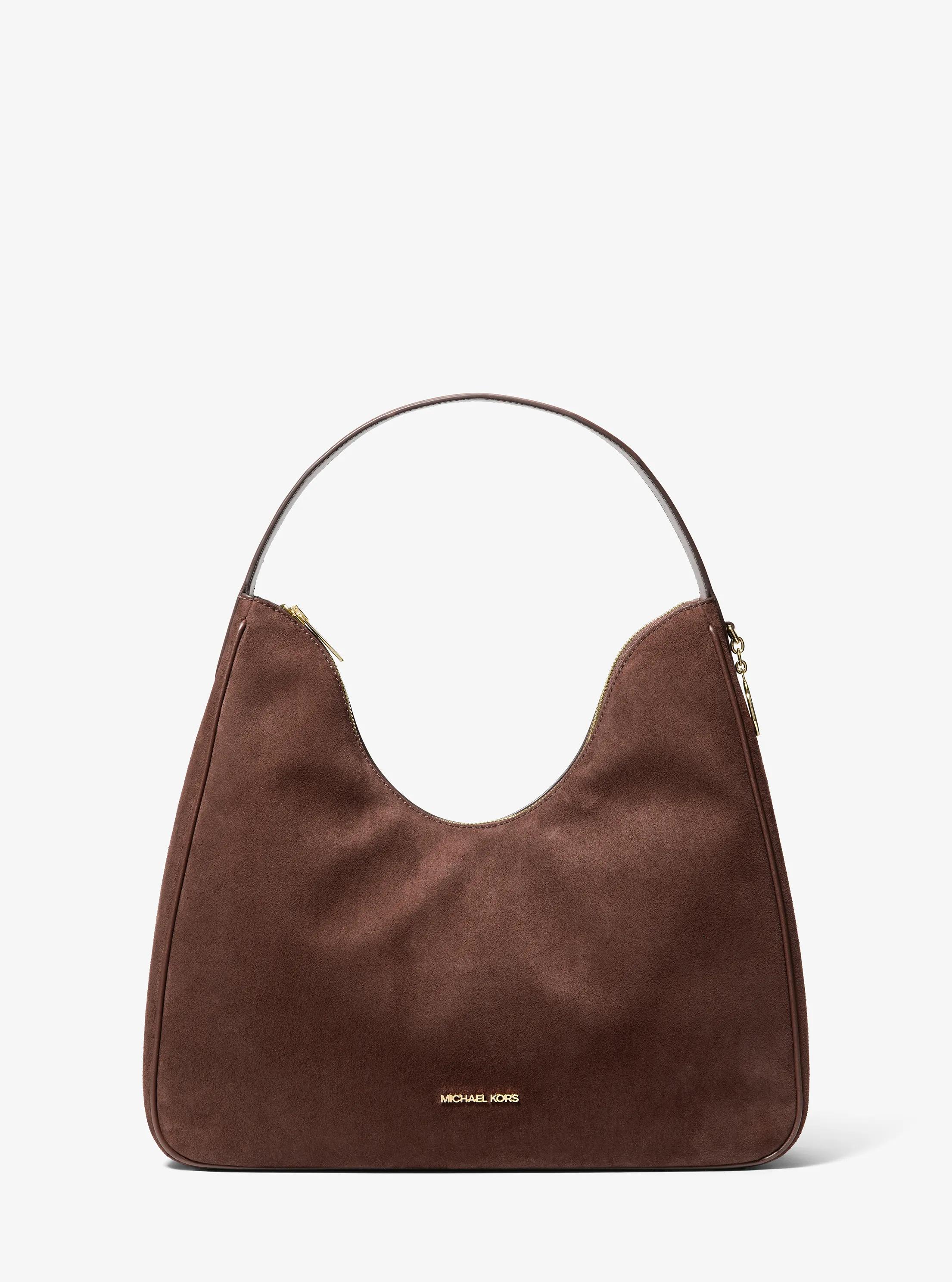 Sac &agrave; &eacute;paule boh&egrave;me Nayla de taille moyenne &agrave; franges in NOIX DE MUSCADE | Michael Kors