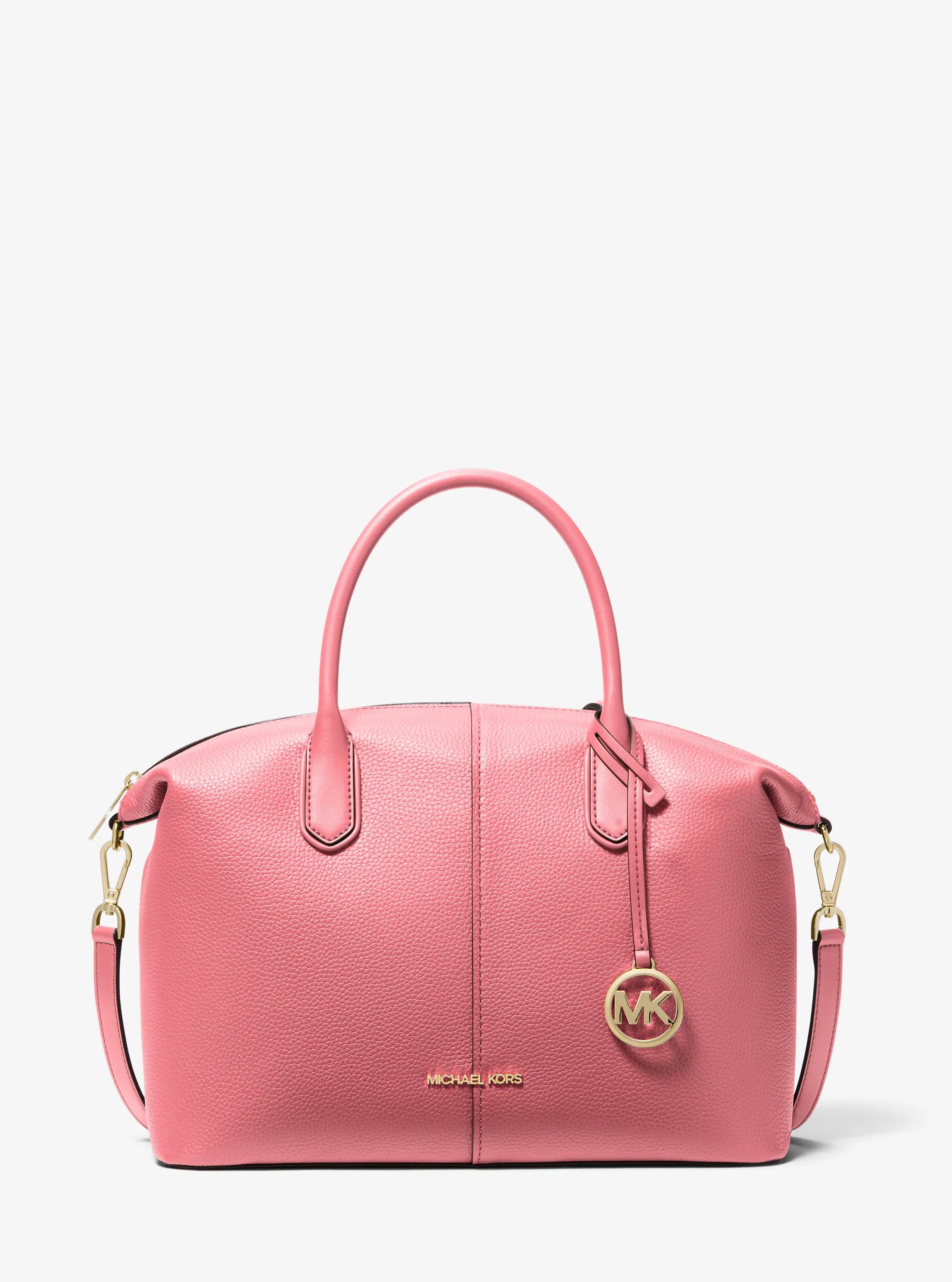 Hyde Large Pebbled Leather Satchel in LT BRY SBT | Michael Kors