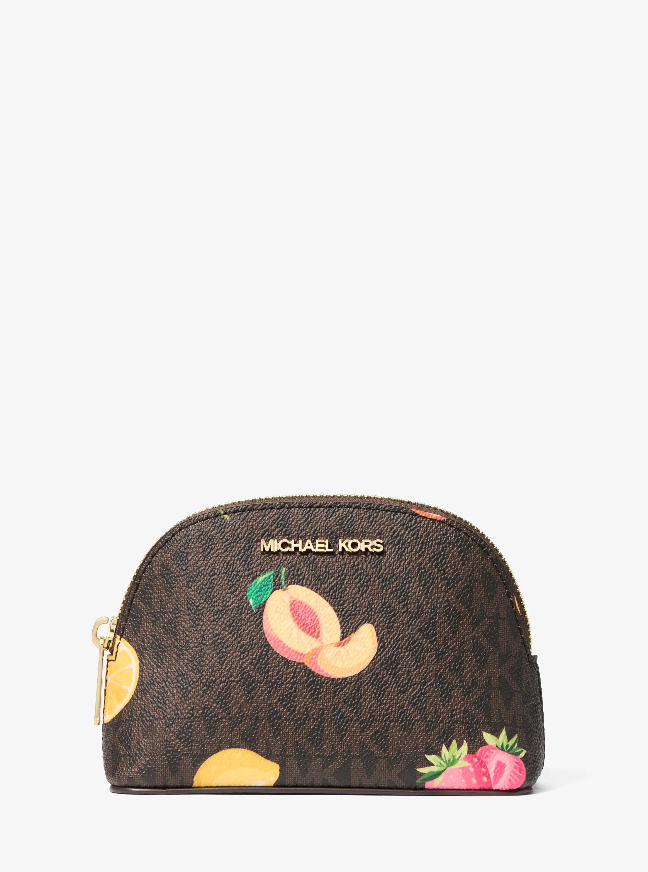 Jet Set Travel Medium Printed Signature Logo Travel Kit in BROWN | Michael Kors