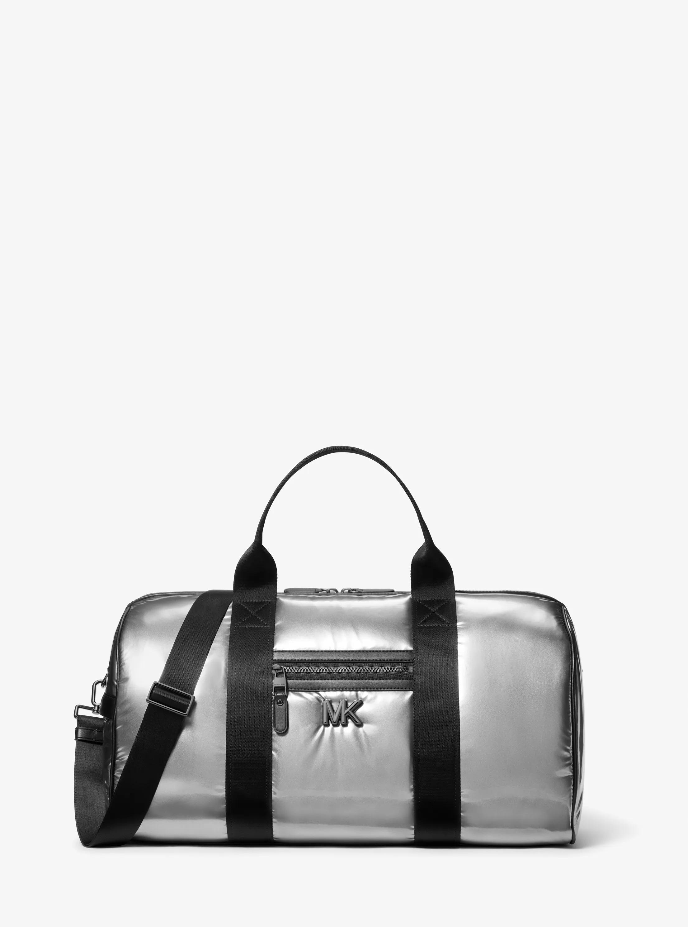 MK Duffeltas Brooklyn met dikke afwerking, metallic en middelgroot - Grijs - Michael Kors