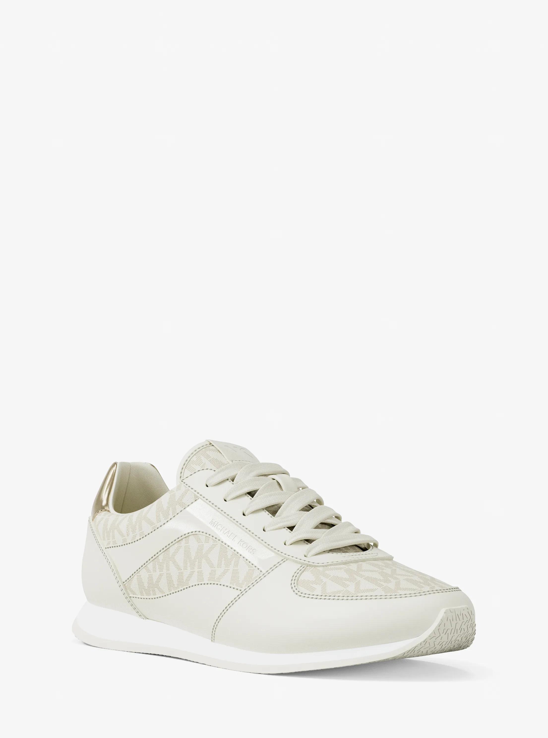 Michael Michael Kors Mk Sneaker Cindy Aus Glattem Material Und Signature-Logostoff - Cremeweiss - Michael Kors