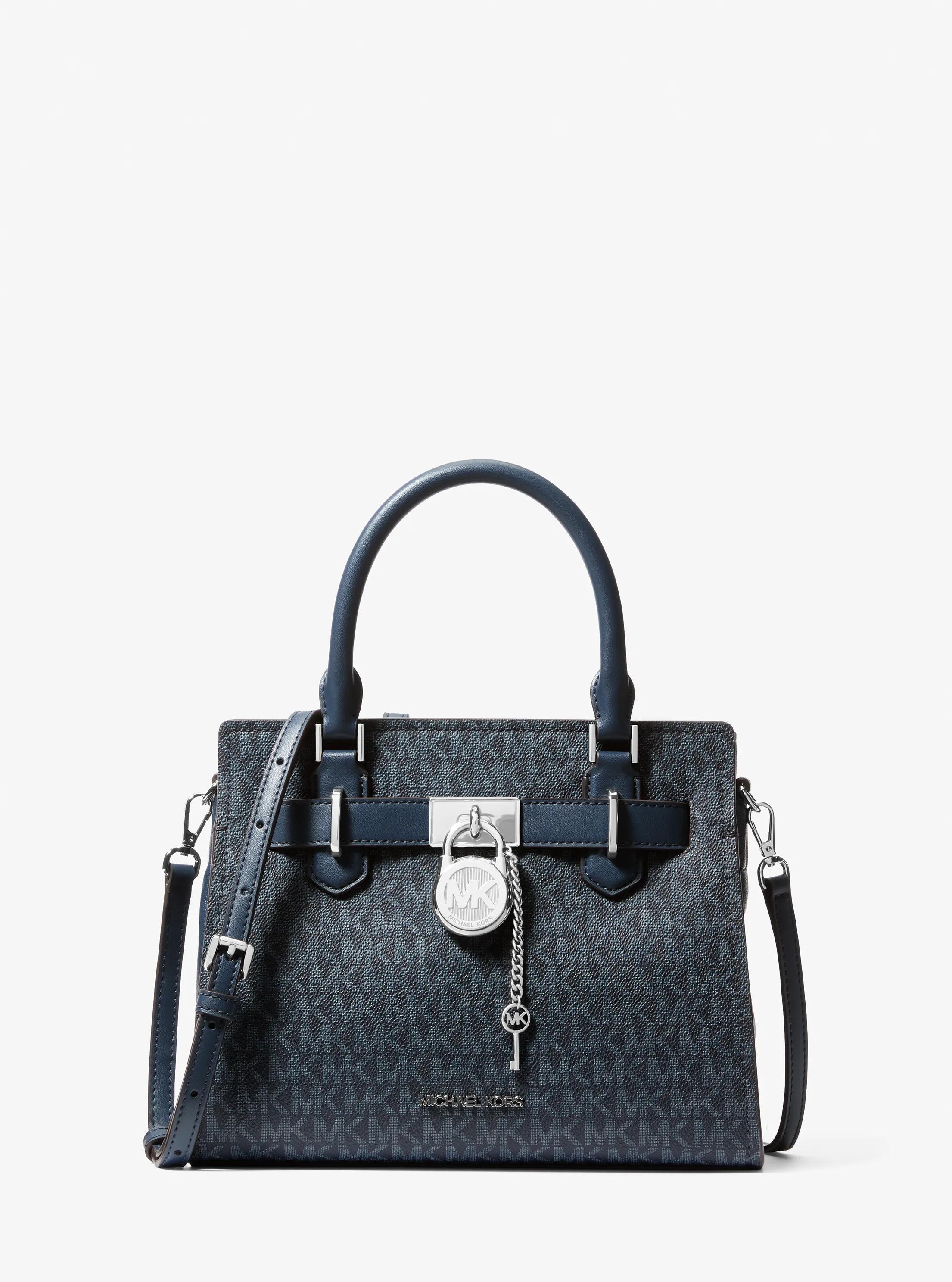 Landon Small Signature Logo Satchel in ADMIRAL | Michael Kors