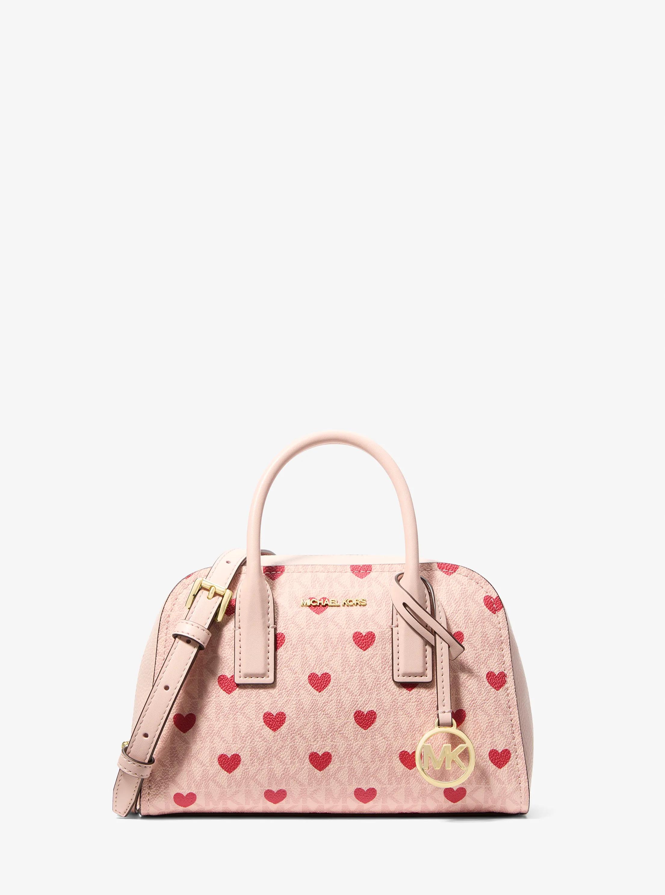 Ashton Small Printed Signature Logo Messenger Bag in POWDER BLUSH | Michael Kors