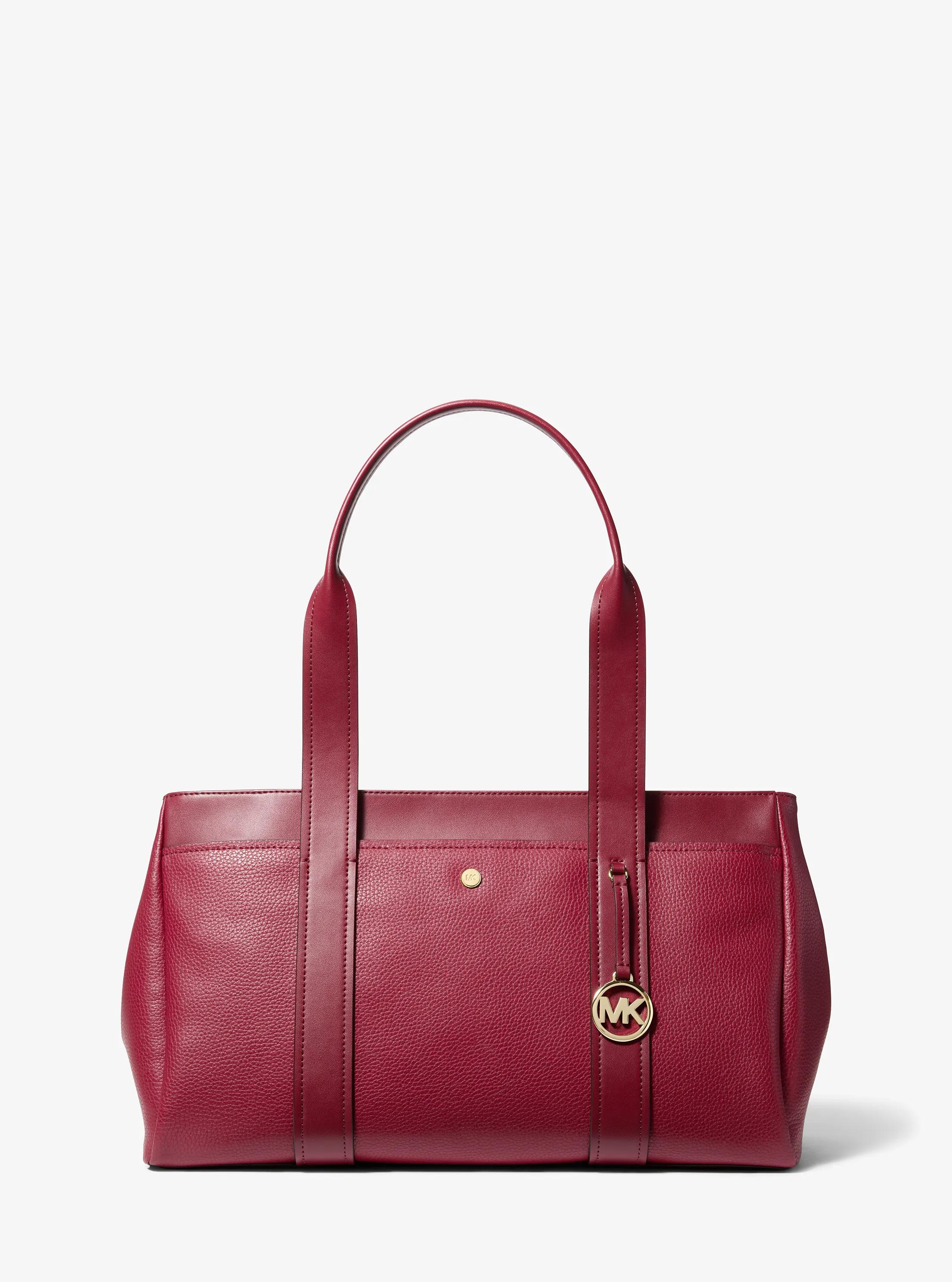 Bolso tote Foster grande de piel granulada in ROJO INTENSO | Michael Kors