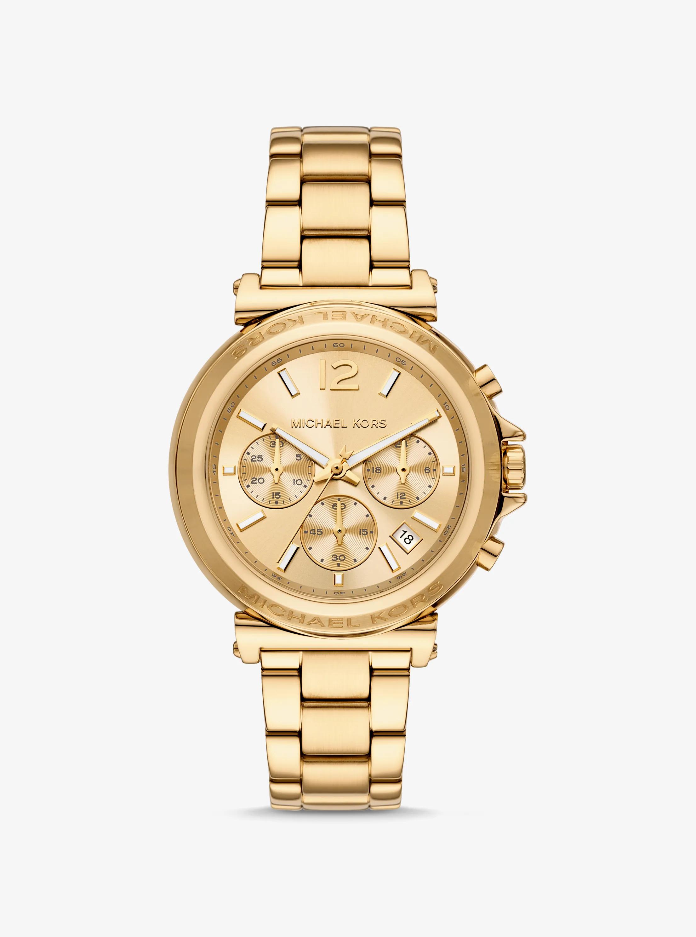 Oversized Maren Gold-Tone Watch in GOLD | Michael Kors