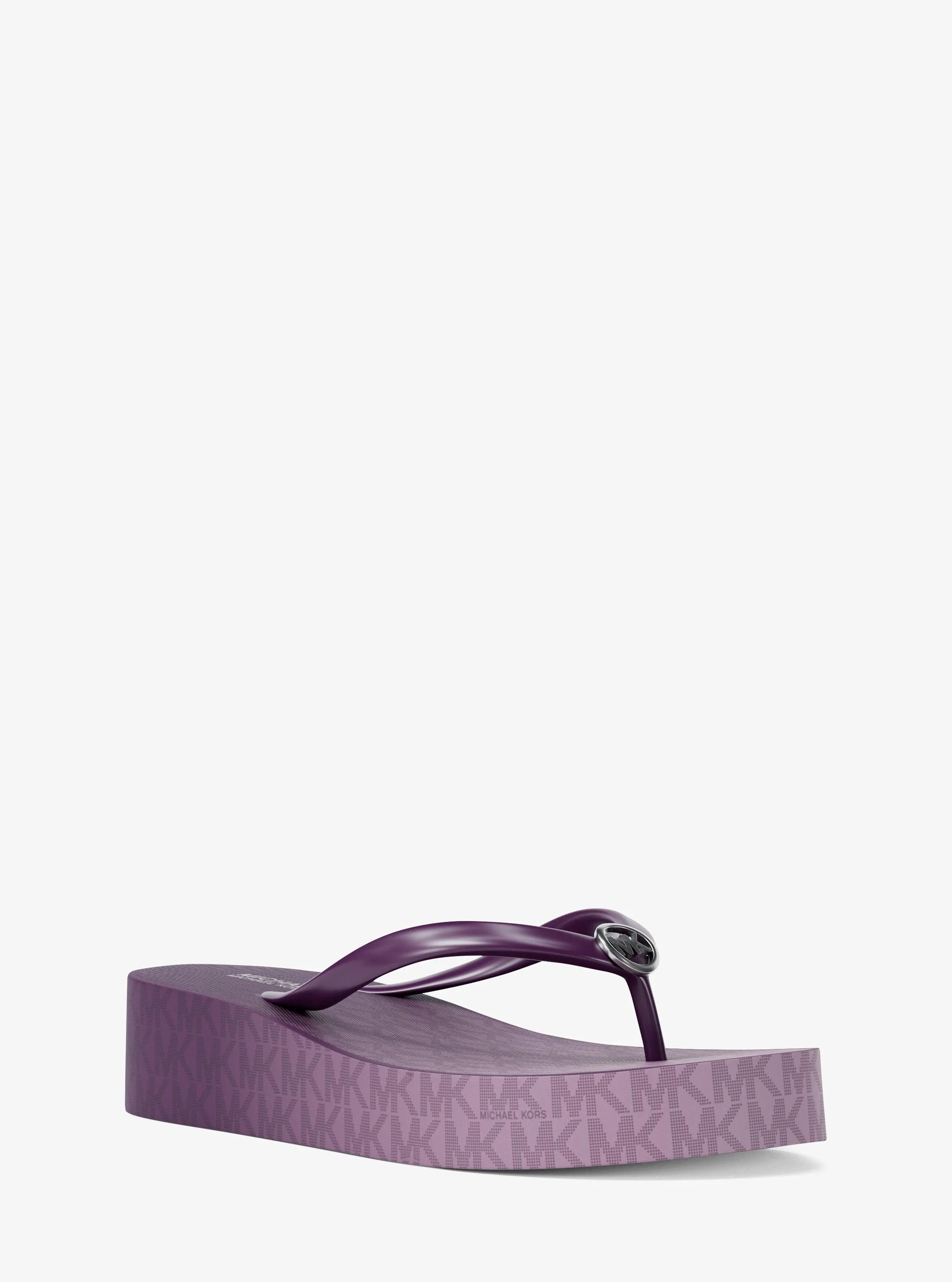 Bedford Ombr&eacute; Signature Logo Flip Flops in PURPLE | Michael Kors