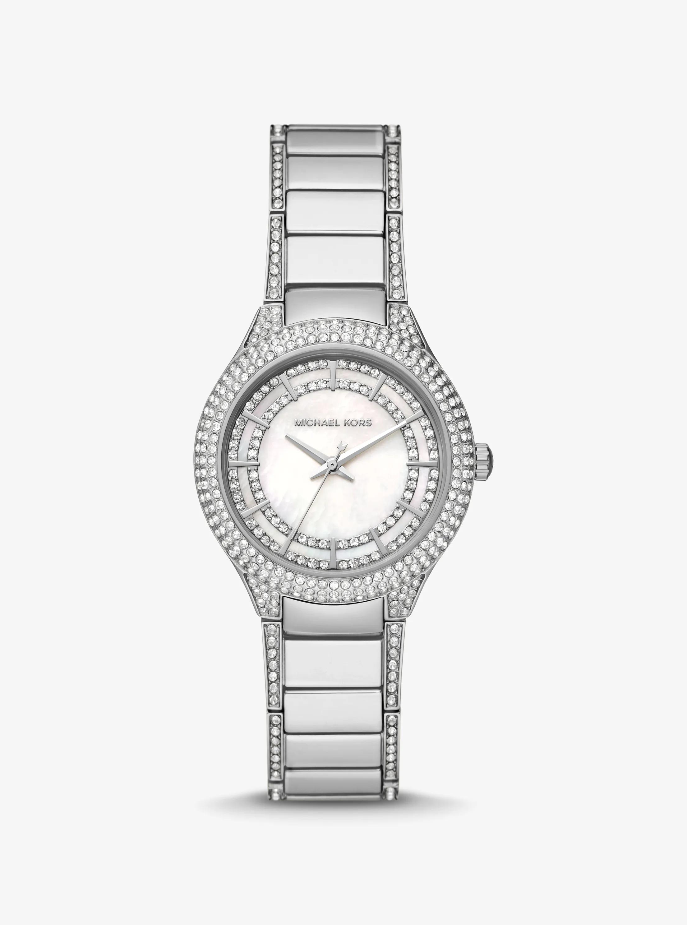 Michael Kors Outlet Mini Sylvia Pavé Silver-tone Watch