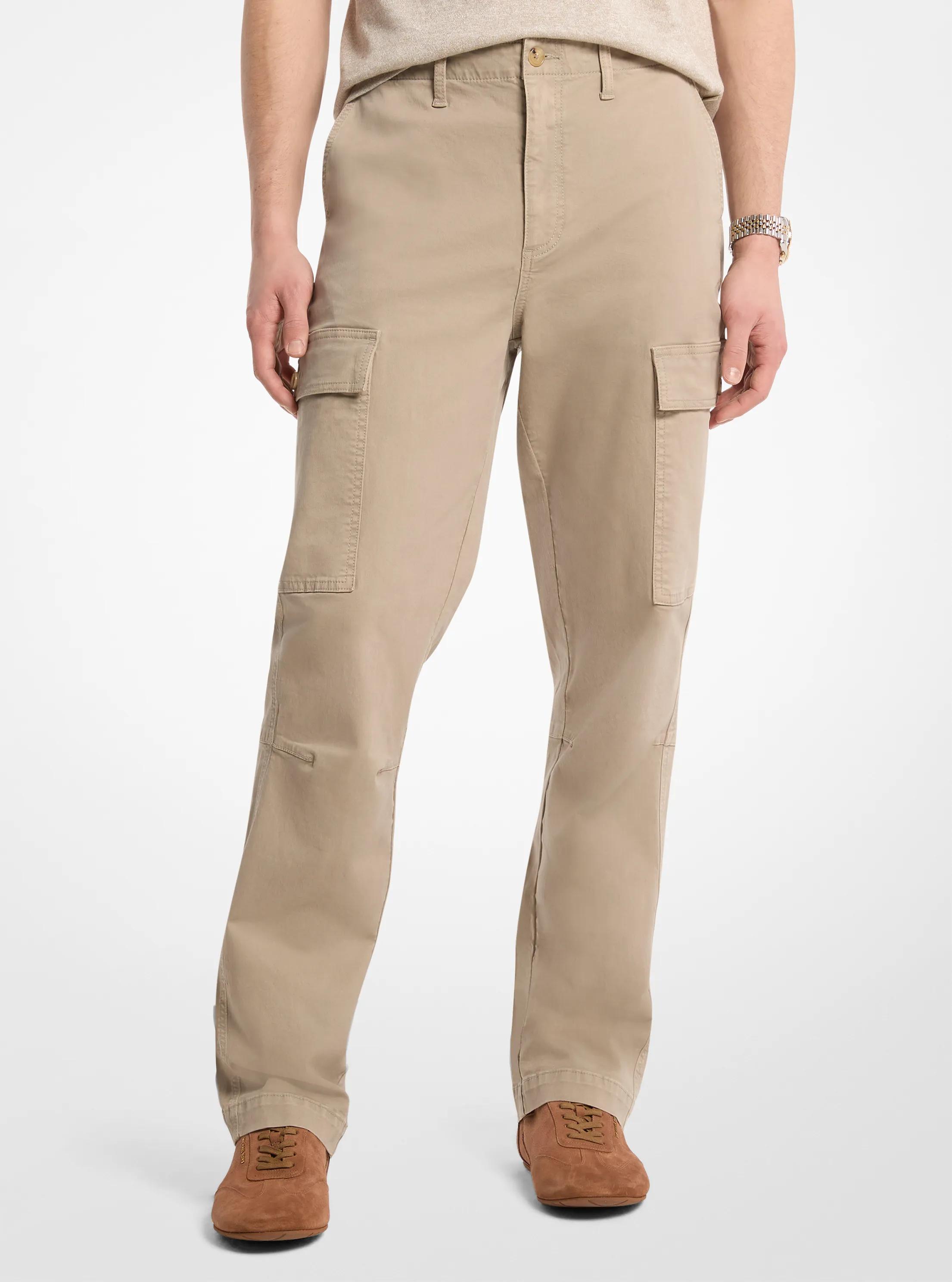 Stretch Cotton Twill Cargo Pants in DUSTY SAGE | Michael Kors