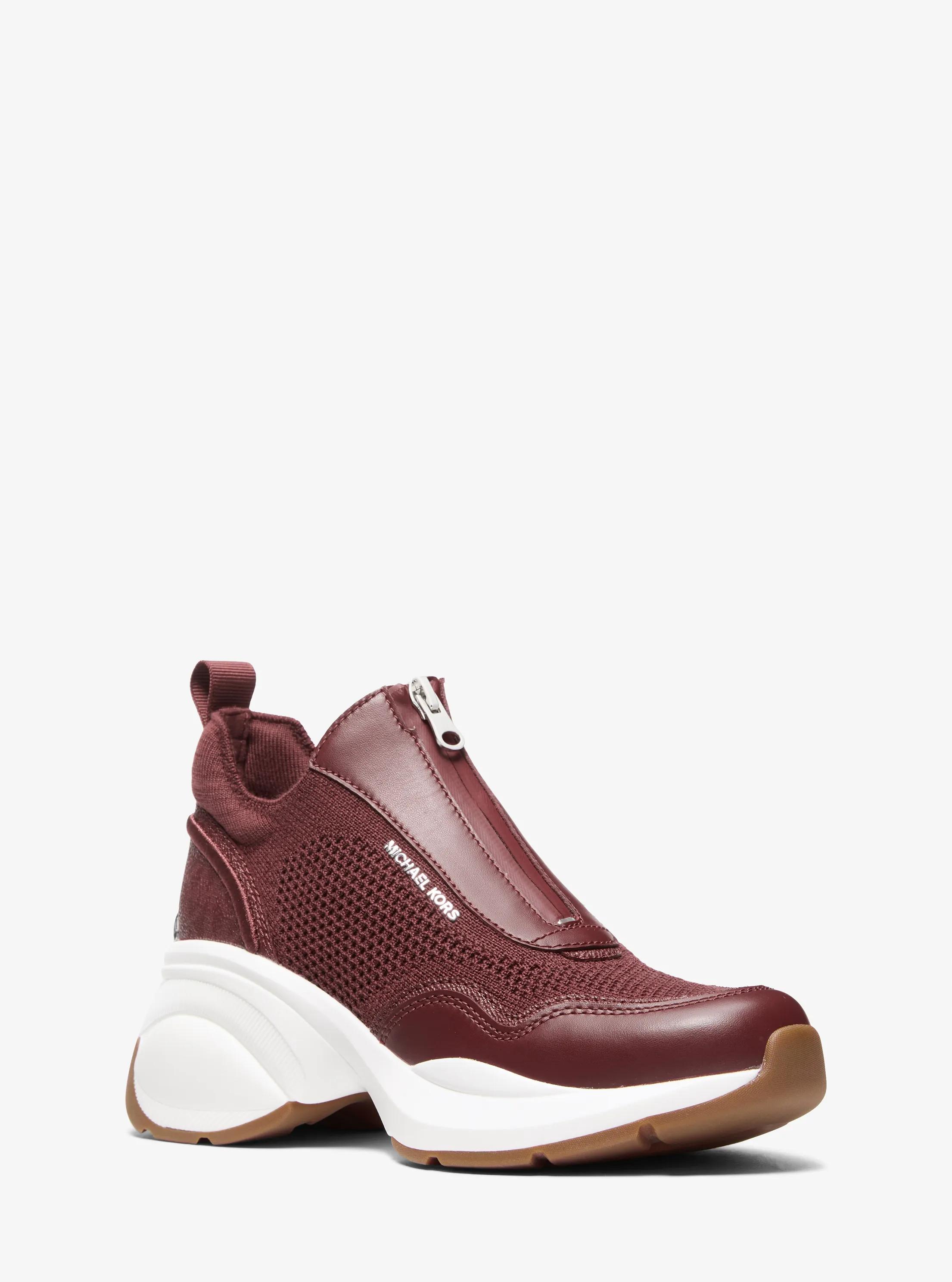 Zuma Leather Trainer in OXBLOOD | Michael Kors