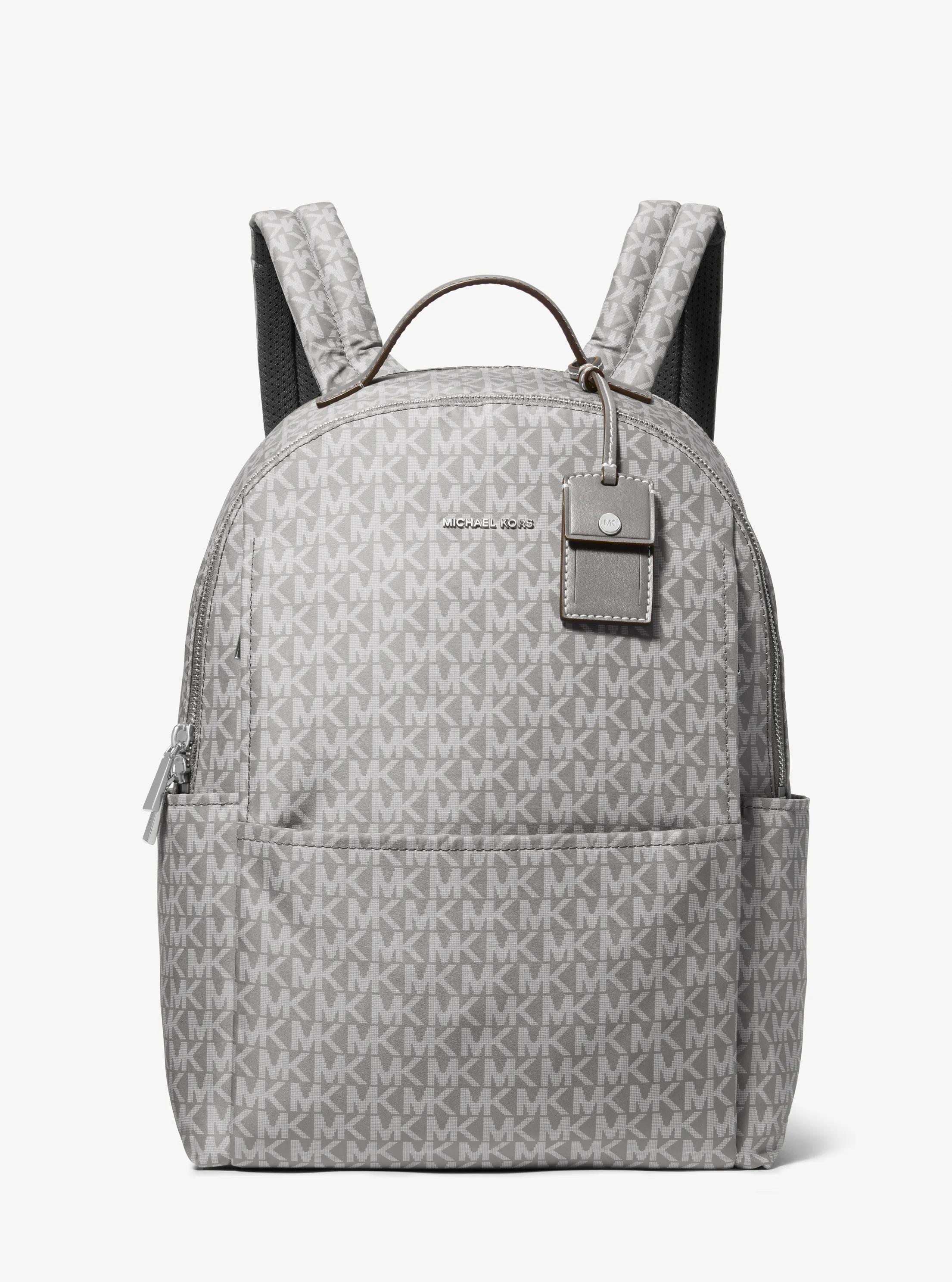 Sable Large Printed Signature Logo Backpack in STORM - Sale