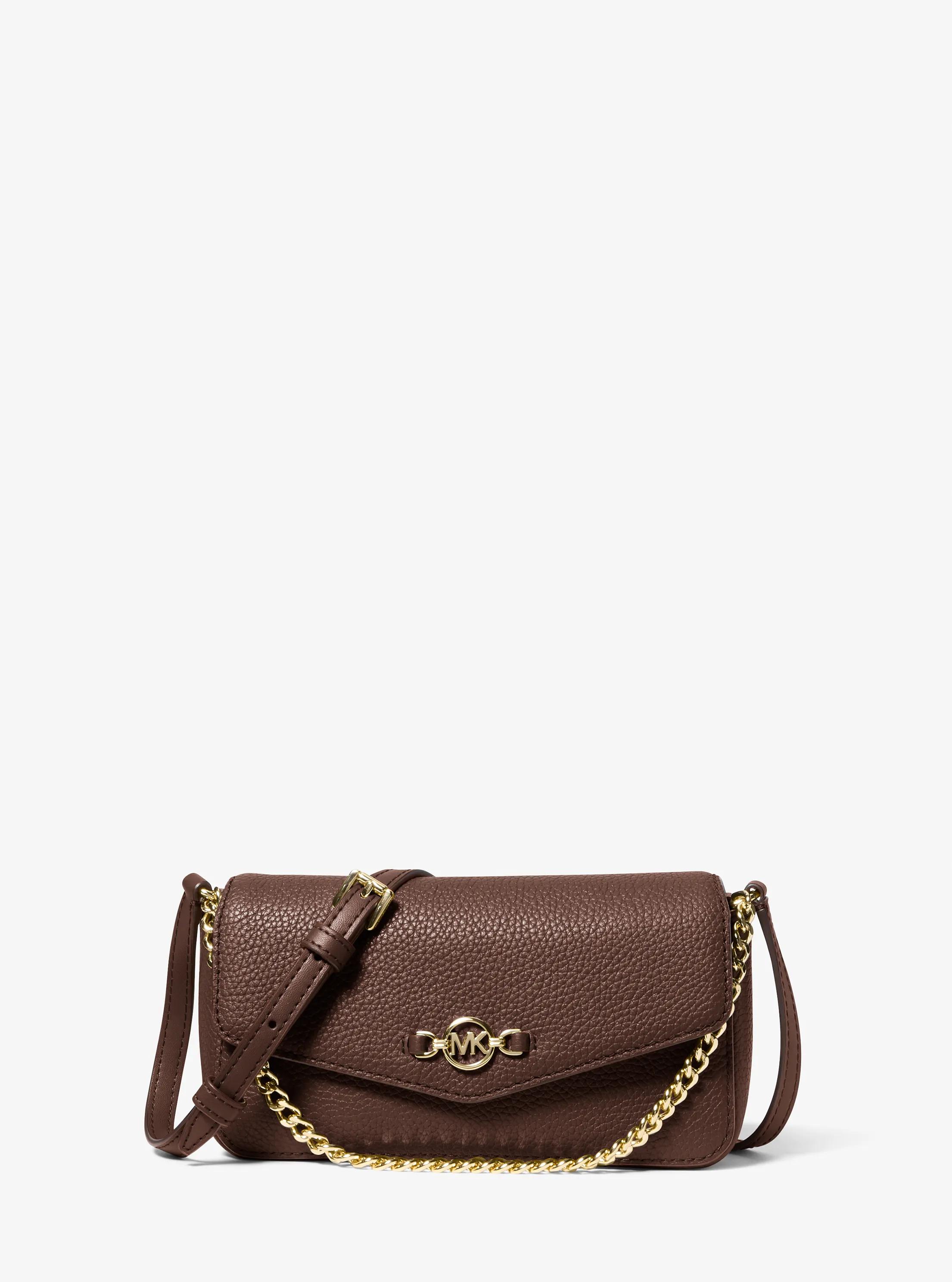 Tr&egrave;s petit sac &agrave; bandouli&egrave;re Kacey en cuir grain&eacute; in NOIX DE MUSCADE | Michael Kors