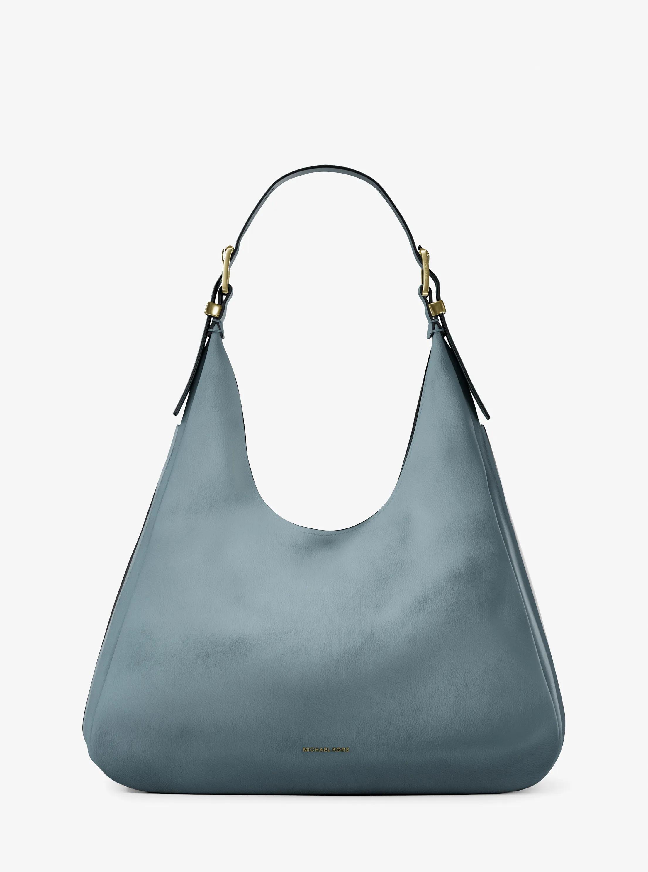 Nolita Large Nubuck Hobo Shoulder Bag in CHAMBRAY | Michael Kors
