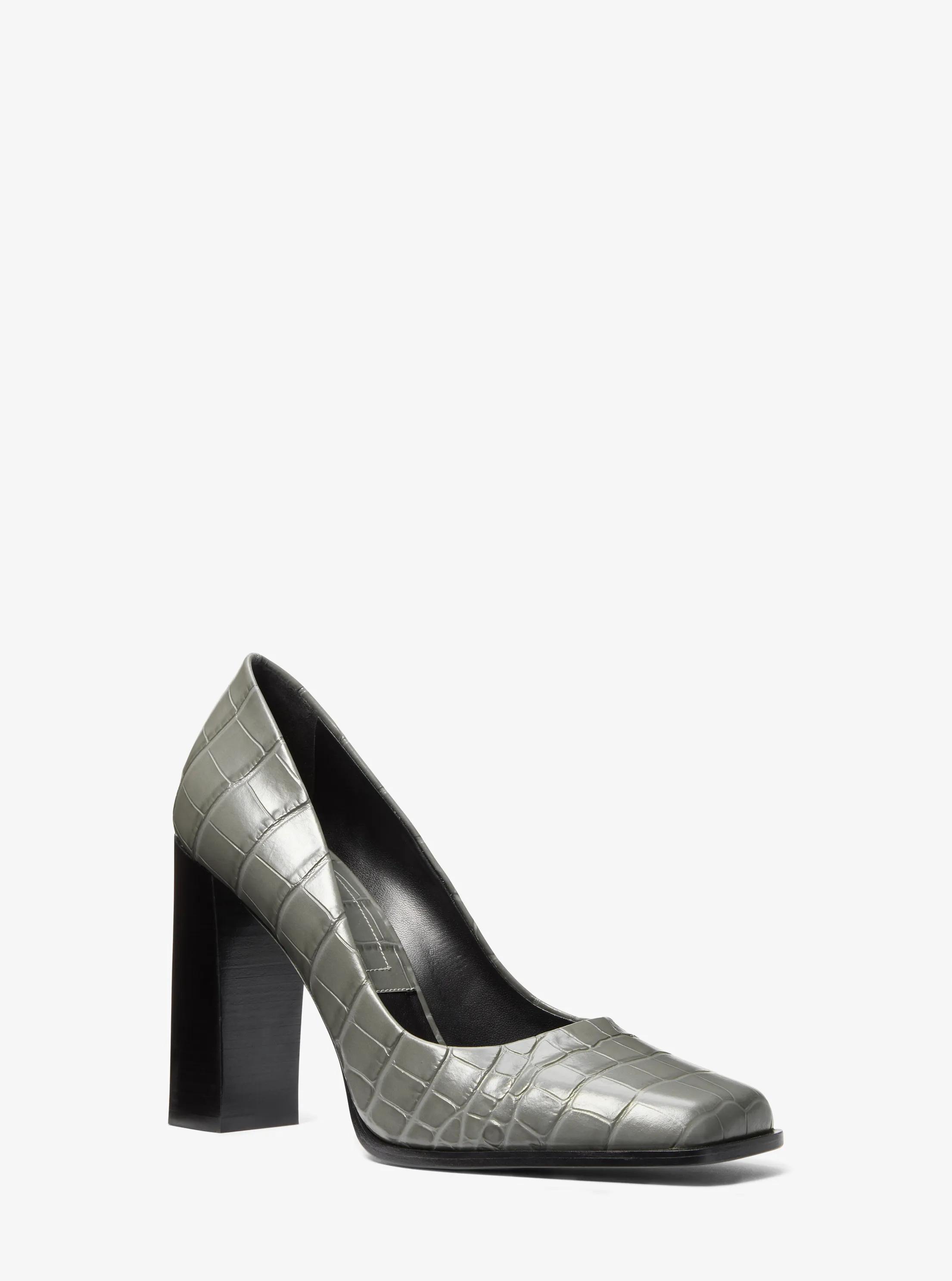 Zapato de sal&oacute;n Jeanne de piel con relieve de cocodrilo in PELTRE | Michael Kors