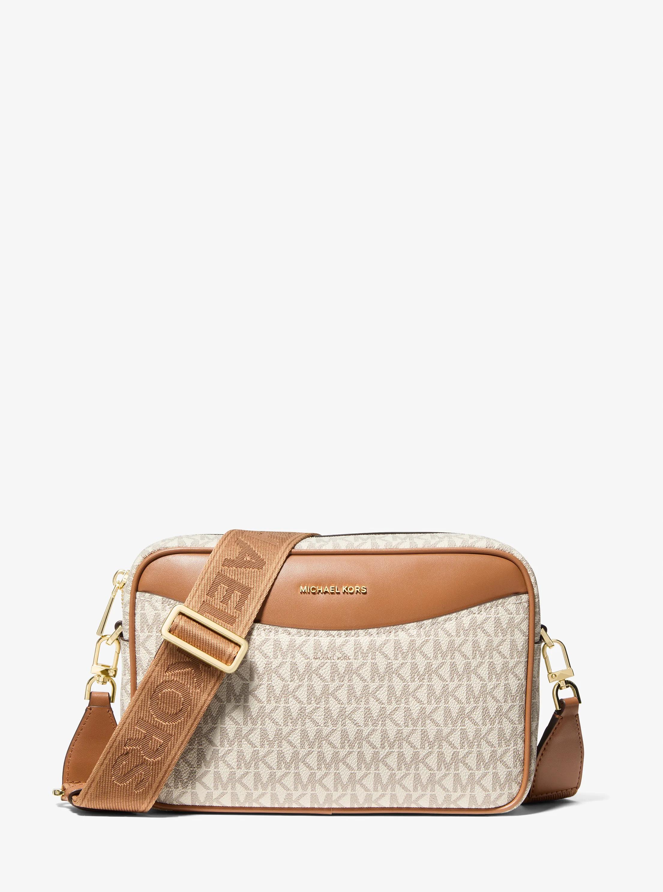 MK Grand sac à bandoulière Bev à logo Signature - Naturel - Michael Kors