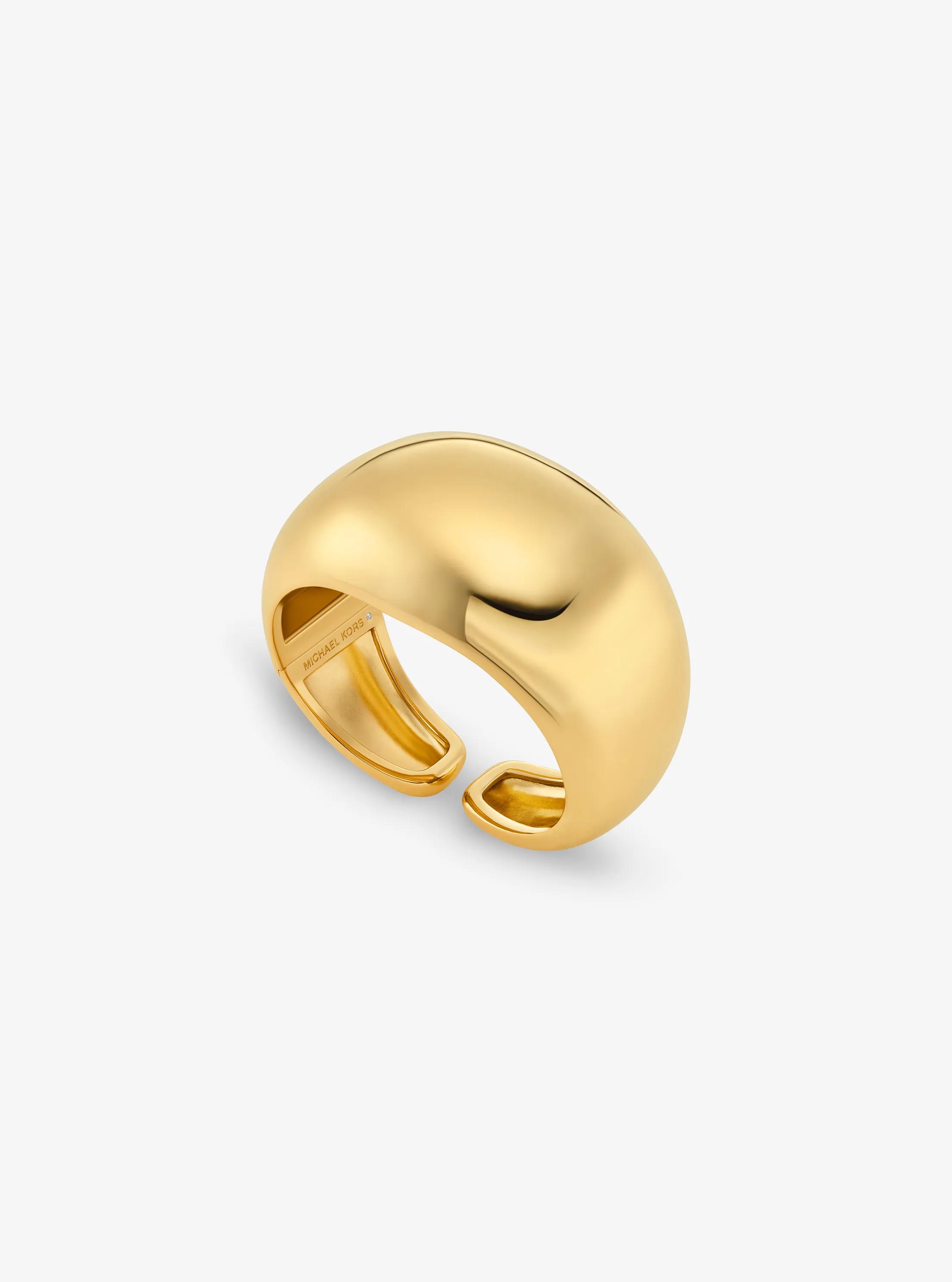 Large Precious Metal-Plated Brass Bubble Cuff in GOLD | Michael Kors