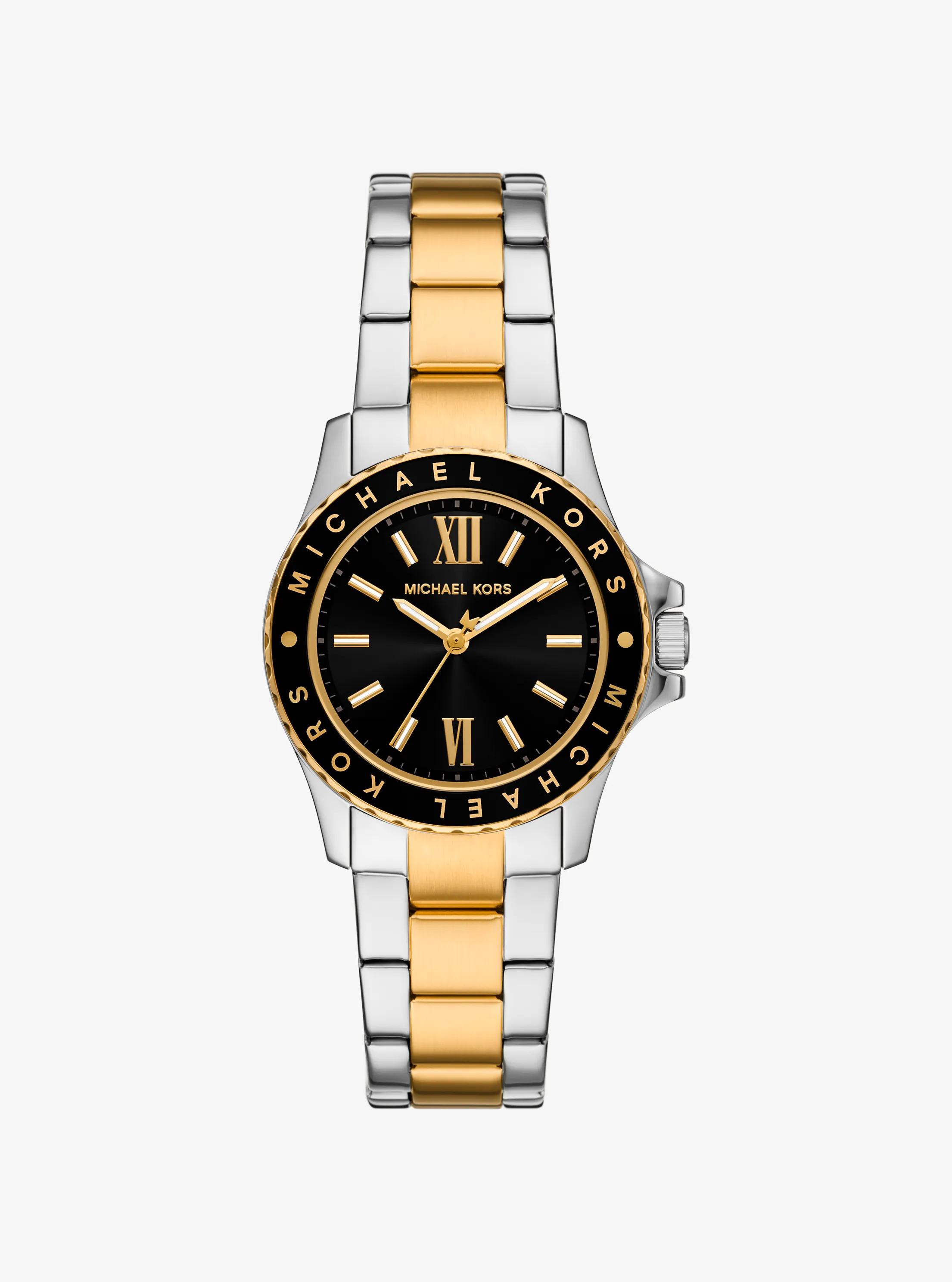 Michael Kors Outlet Mini Everest Two-tone Watch In Silver