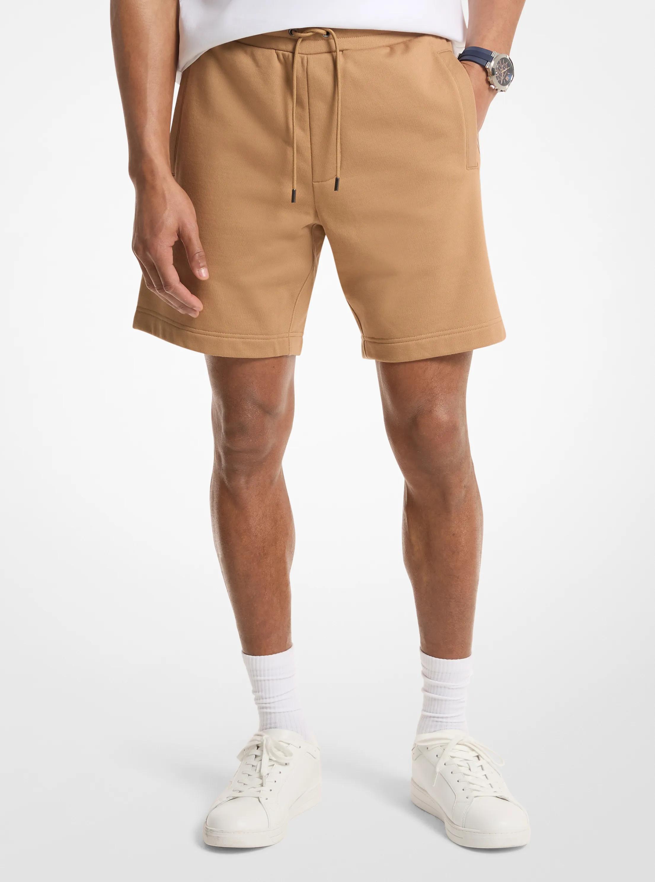 Logo Cotton Shorts in DARK CAMEL | Michael Kors
