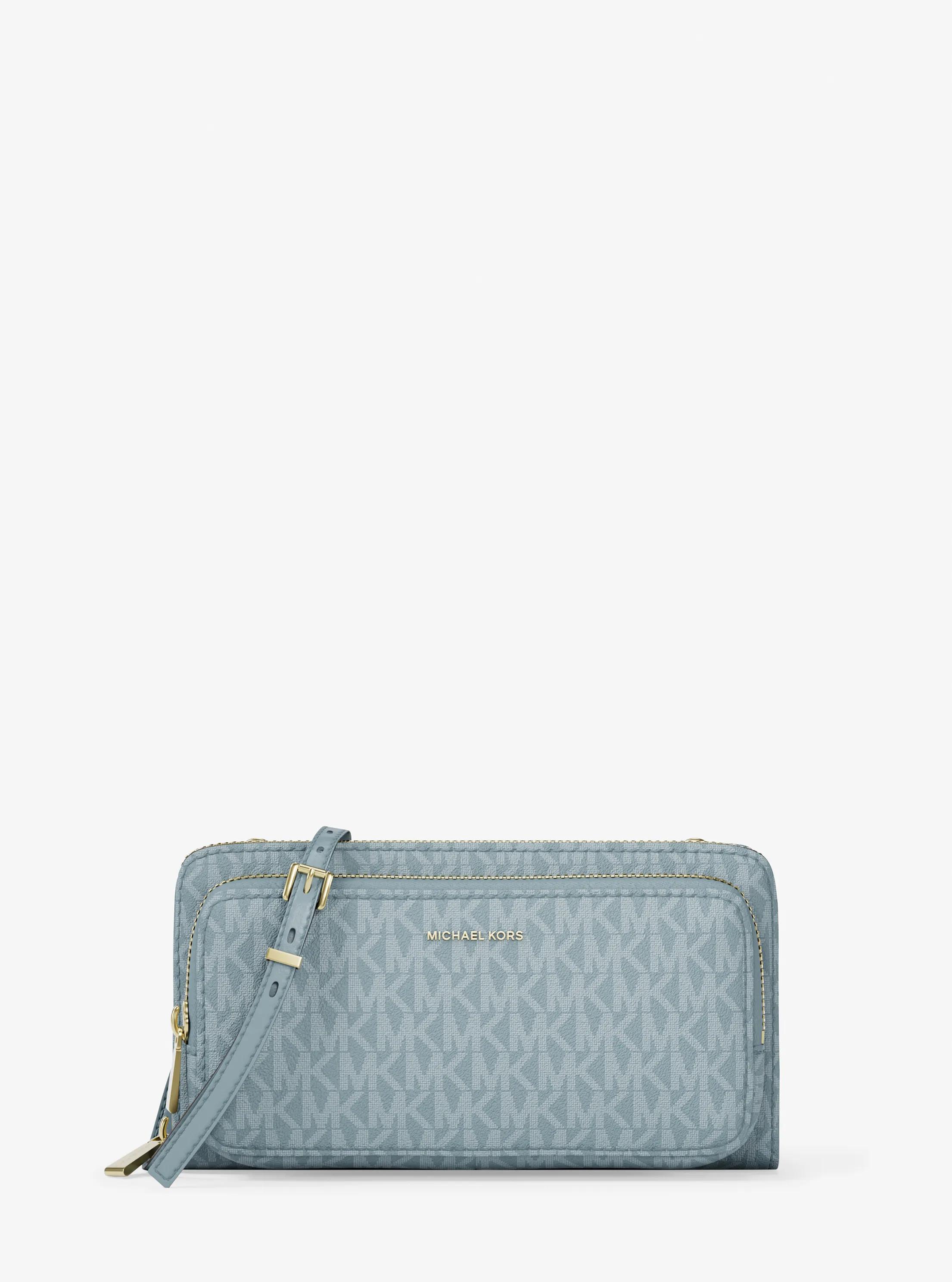 Jet Set Large Signature Logo Continental Crossbody Bag in CHAMBRAY | Michael Kors