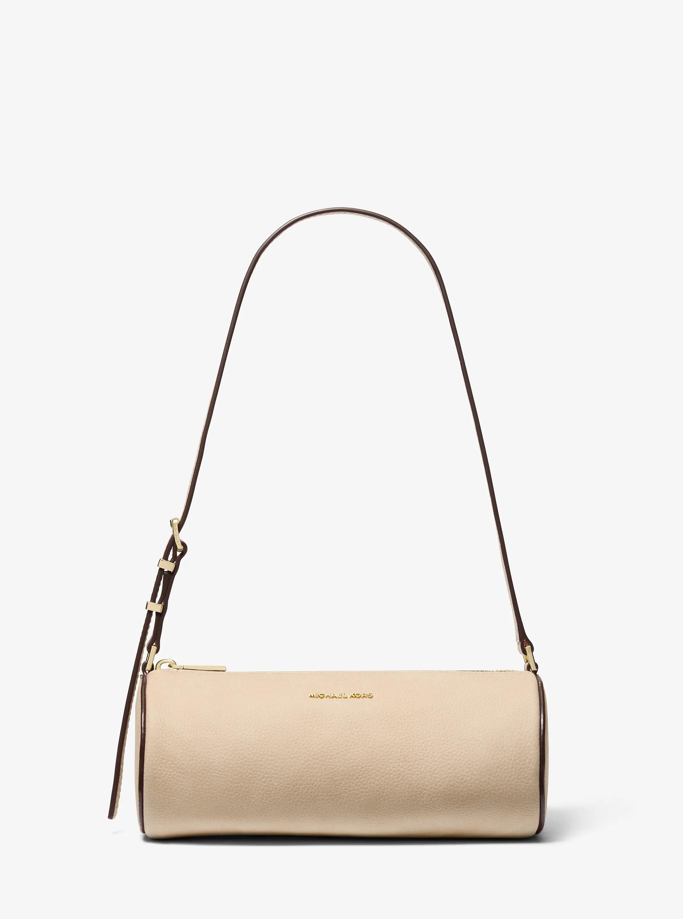 MK Petite pochette cylindrique Izzy en nubuck - Naturel - Michael Kors