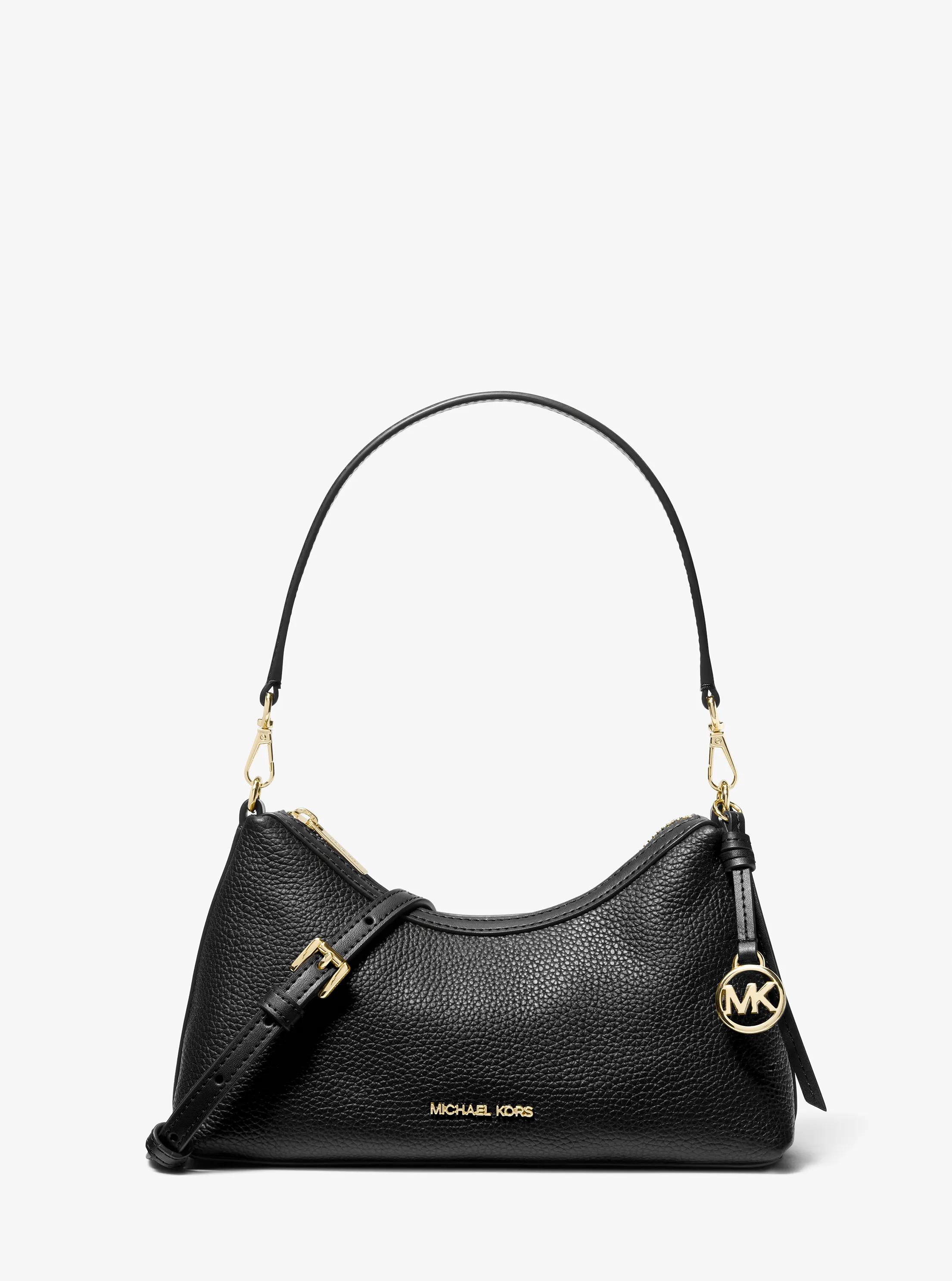 Sammy Small Pebbled Leather Convertible Crossbody Bag in BLACK | Michael Kors