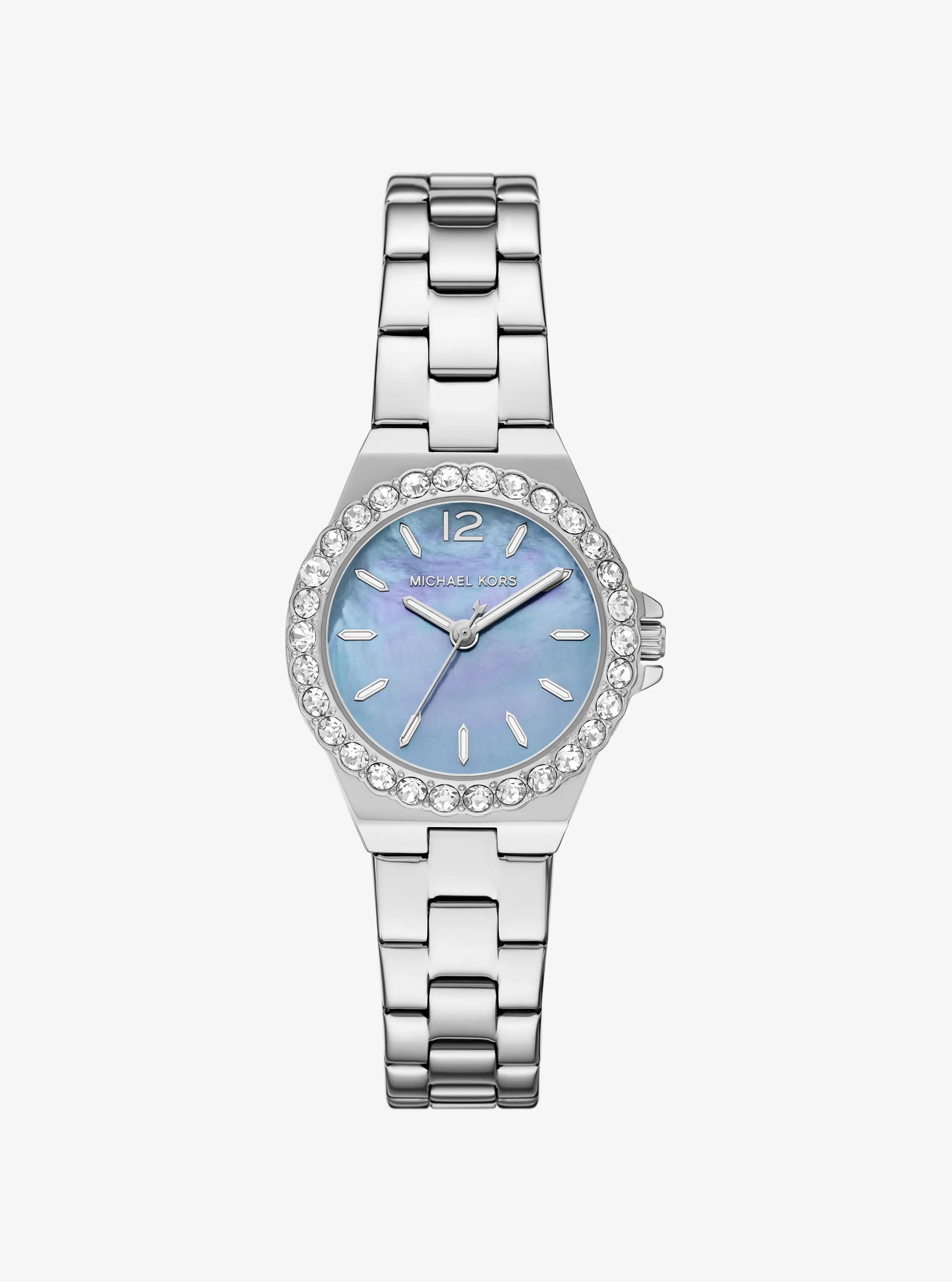 Michael Kors Outlet Lennox Mini Pavé Silver-tone Watch