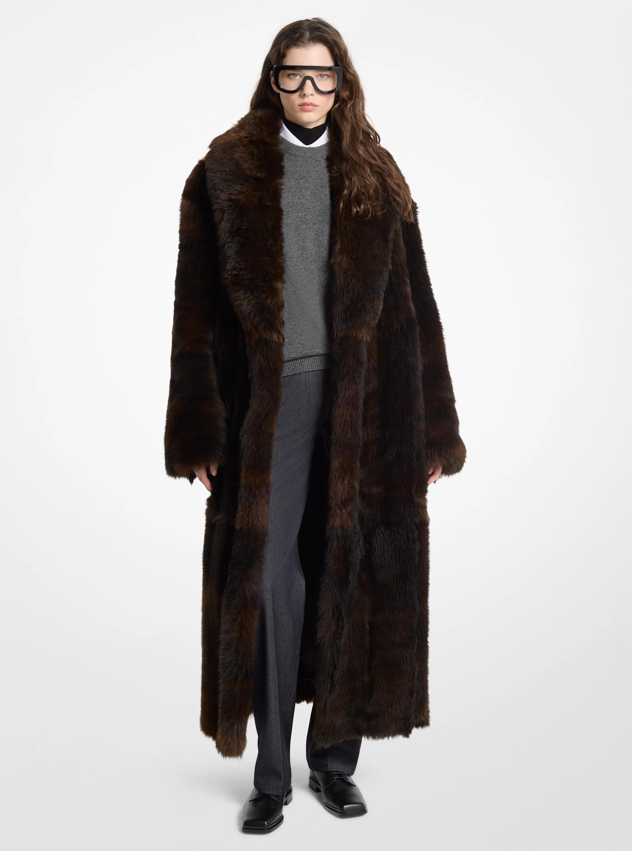 Michael Kors Shearling Bathrobe Coat