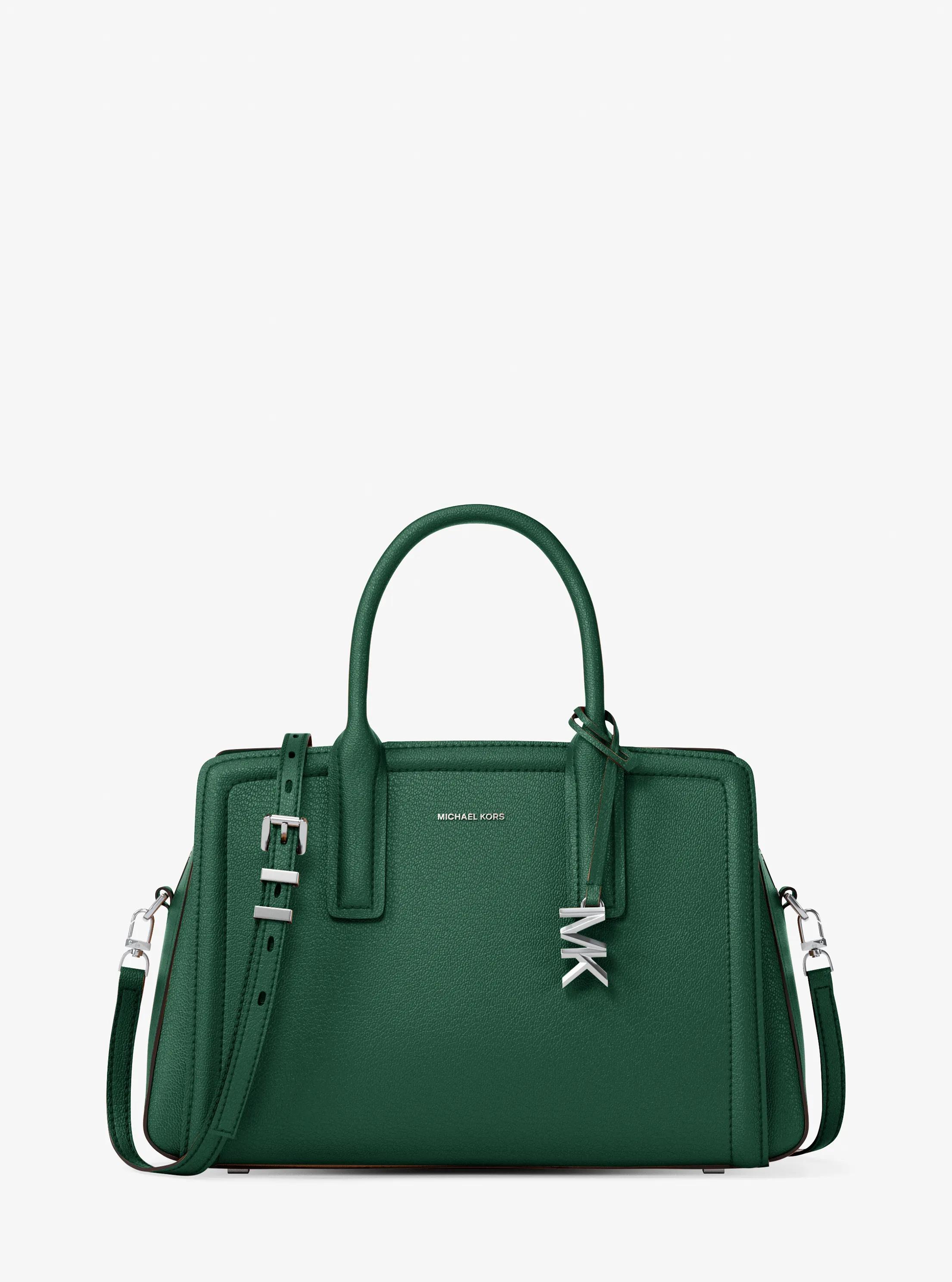 Bolso satchel Laila mediano de piel in MUSGO | Michael Kors