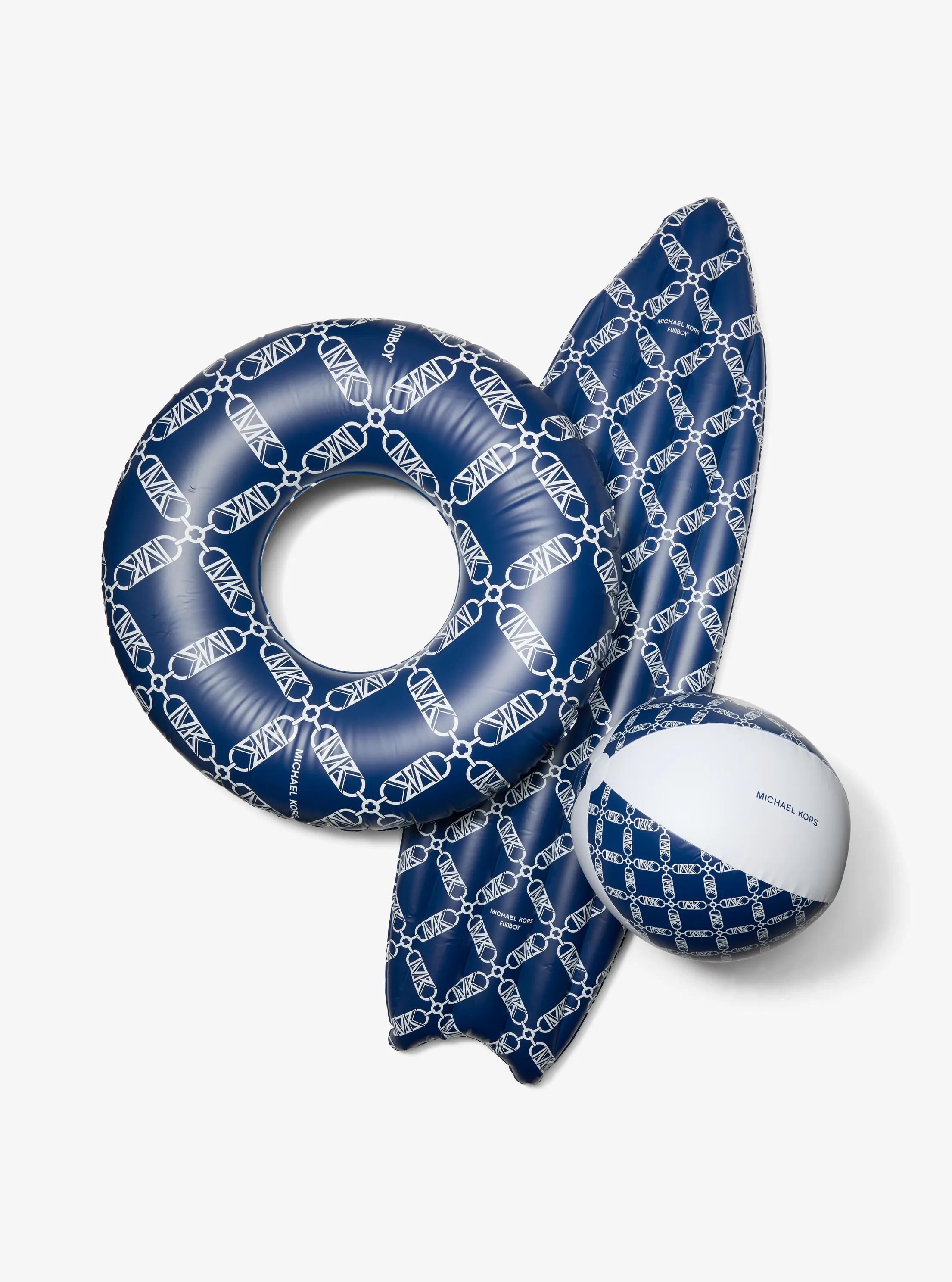 FUNBOY Empire Diamond 3-Piece Pool Float Set in NAVY | Michael Kors