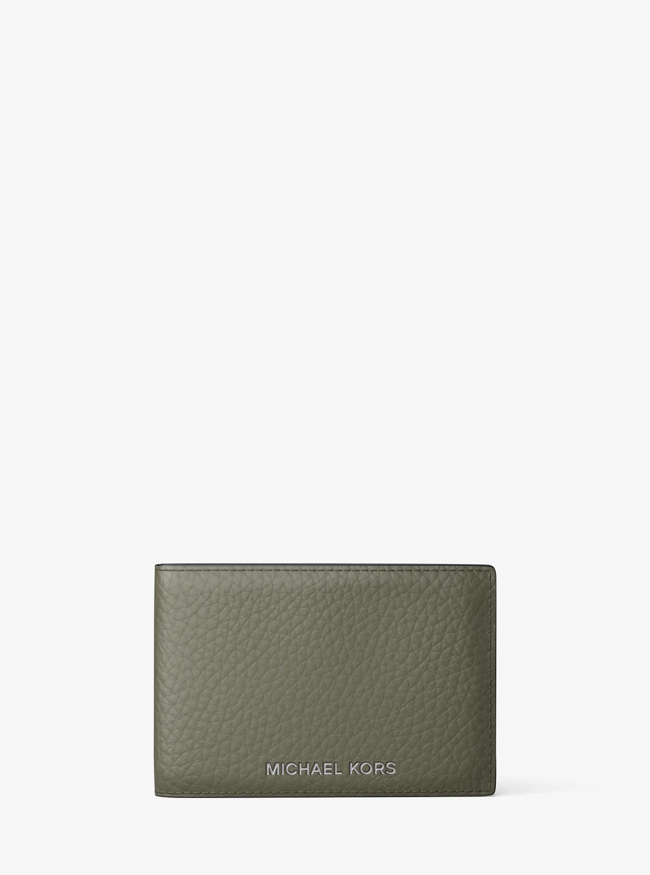 Cooper Pebbled Leather Wallet in OLIVE | Michael Kors