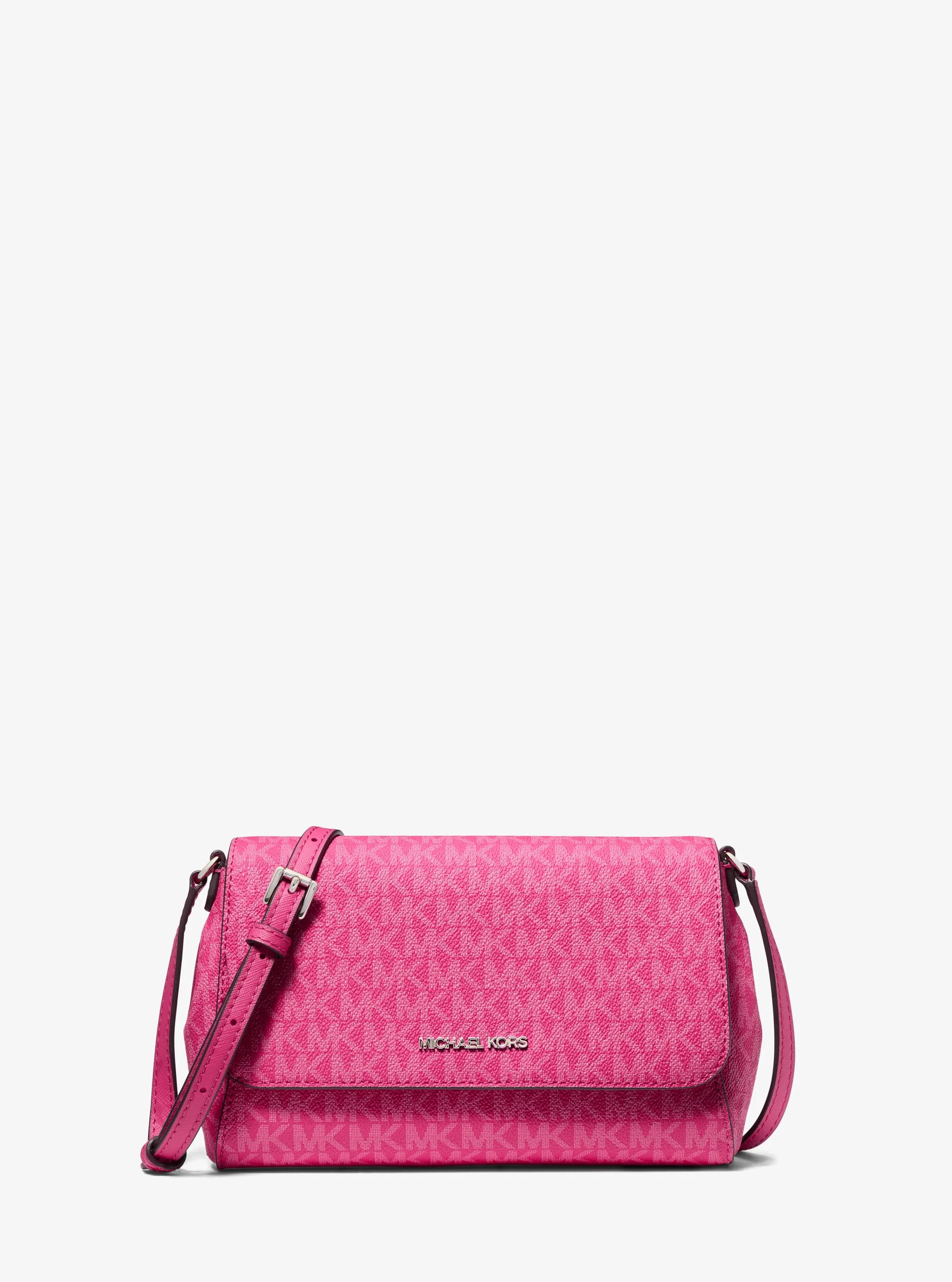 Jet Set Signature Logo Convertible Crossbody Bag in DRAGONFRUIT | Michael Kors