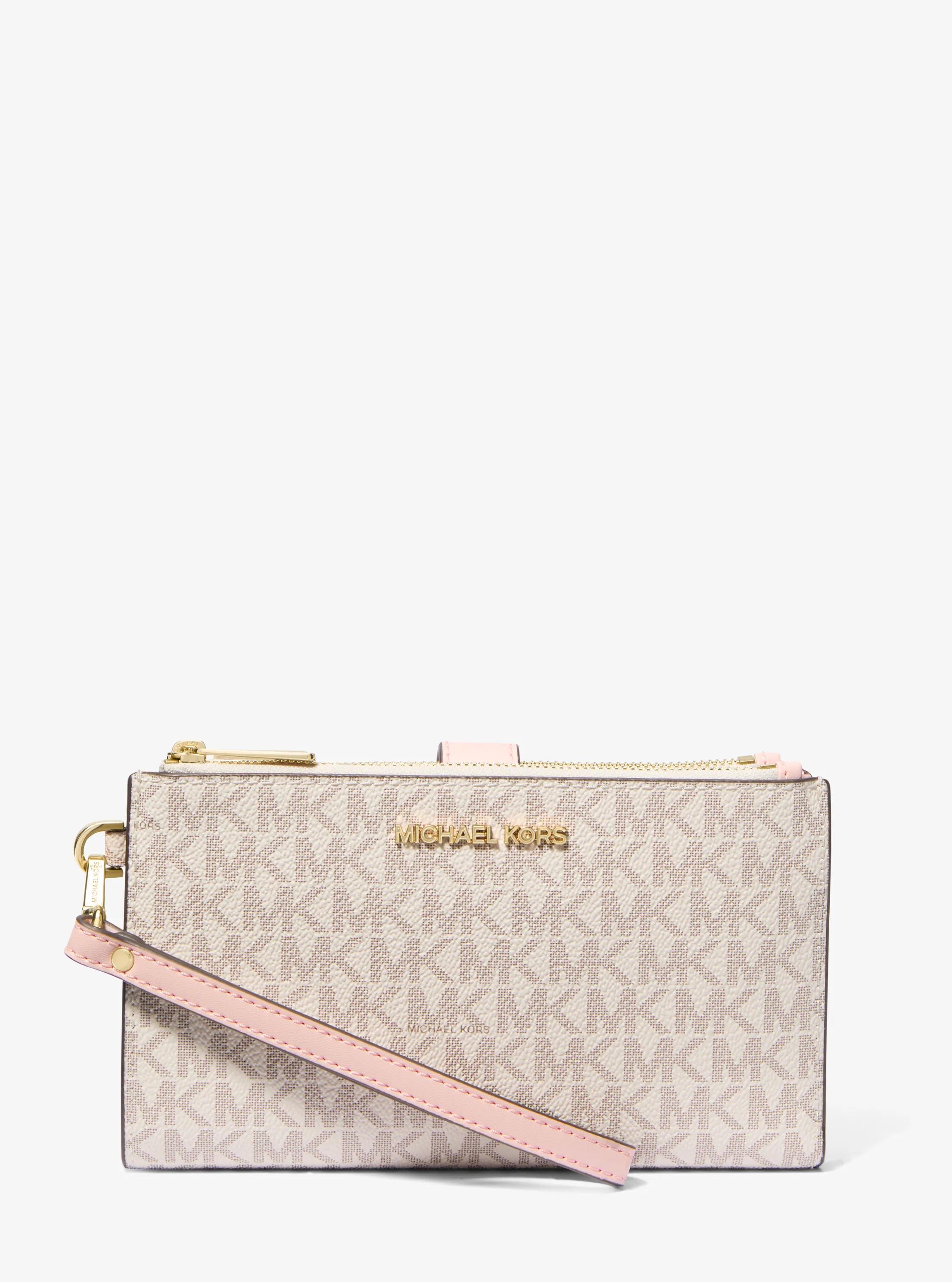 Jet Set Travel Signature Logo Smartphone Wallet in PWD BLSH MLT | Michael Kors