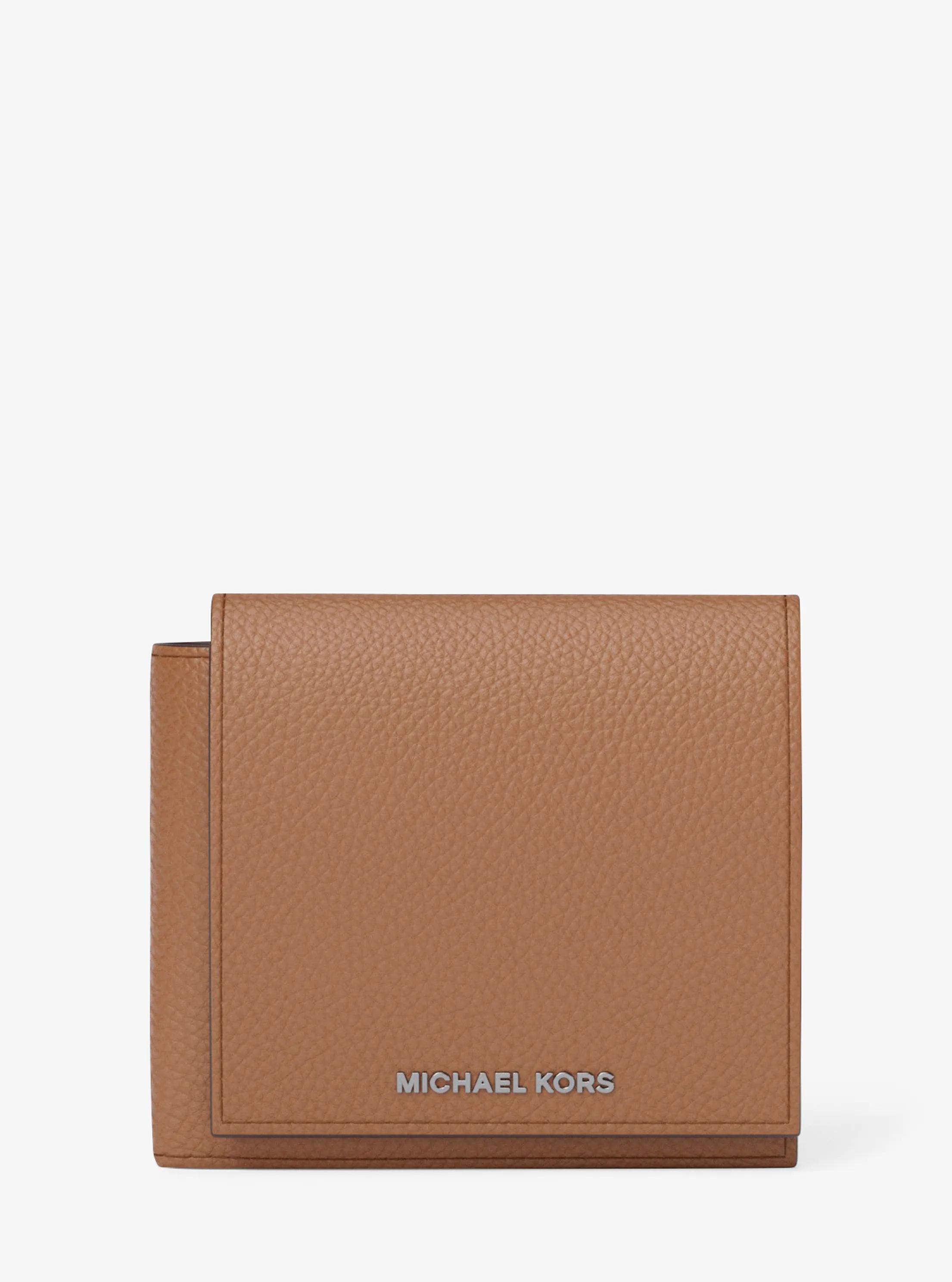 Hudson Pebbled Leather Wallet in LUGGAGE | Michael Kors