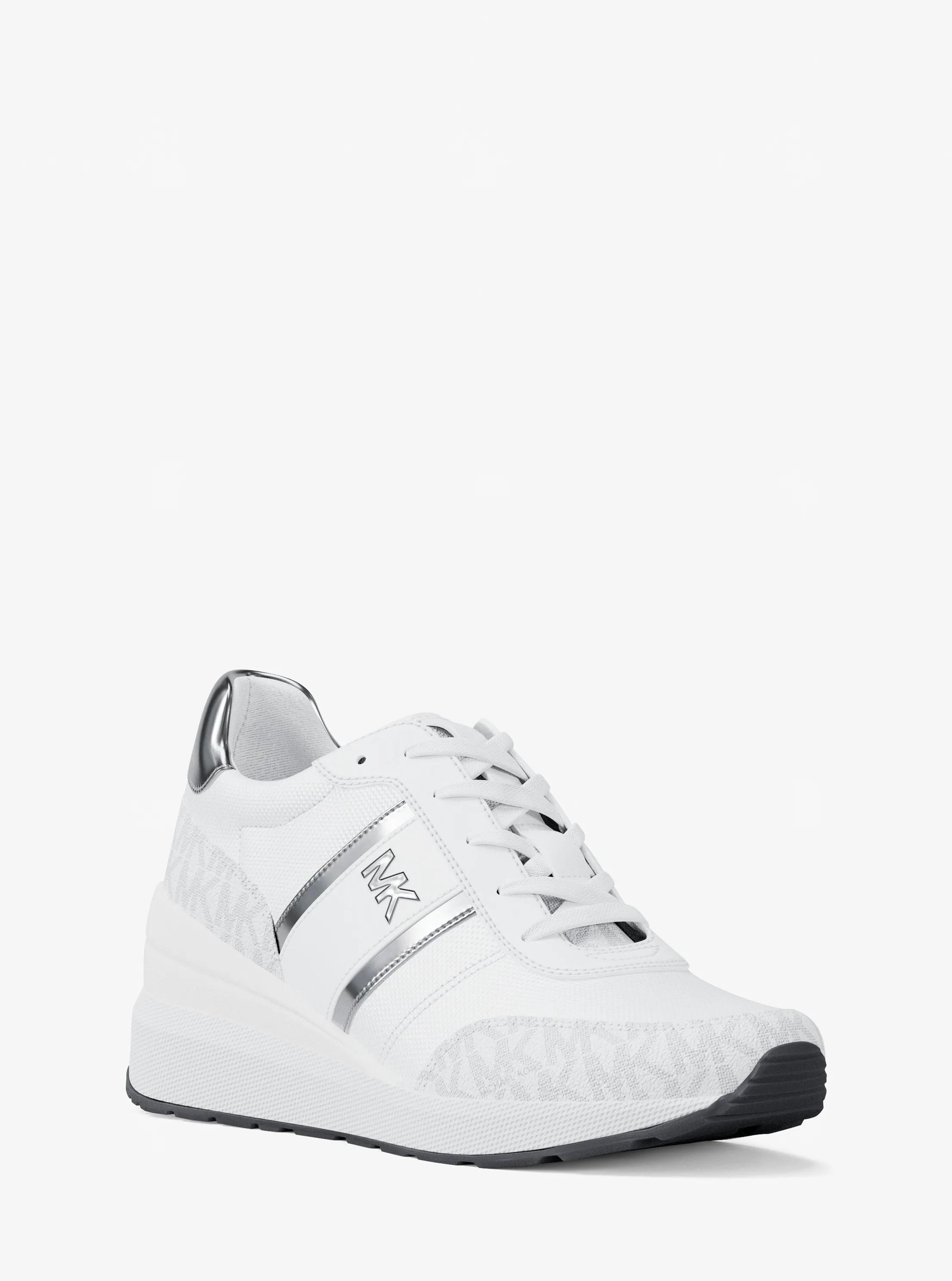 Mabel Mixed-Media Trainer in BRIGHT WHT | Michael Kors