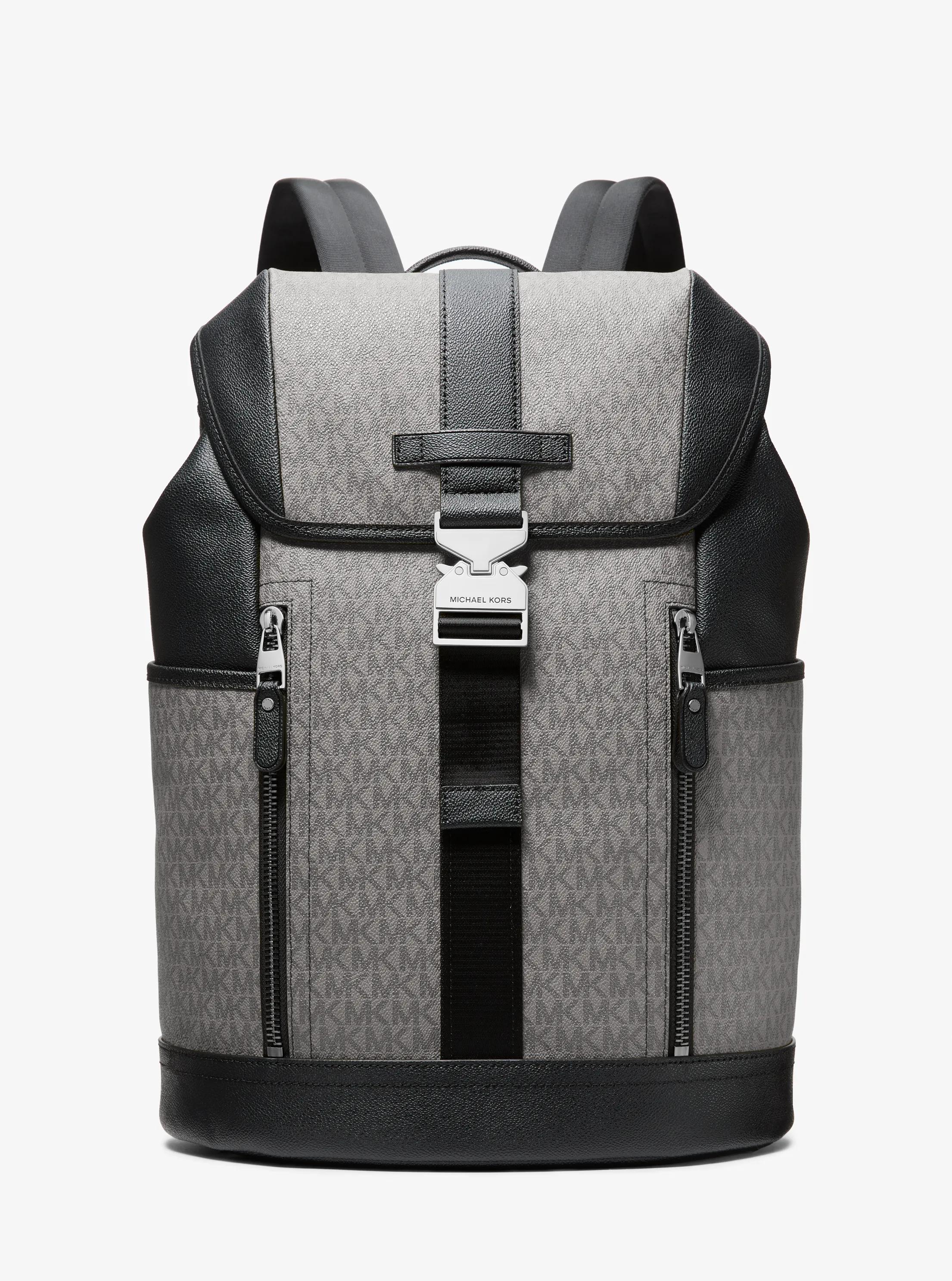 Hudson Signature Logo Aviator Backpack in STORM | Michael Kors