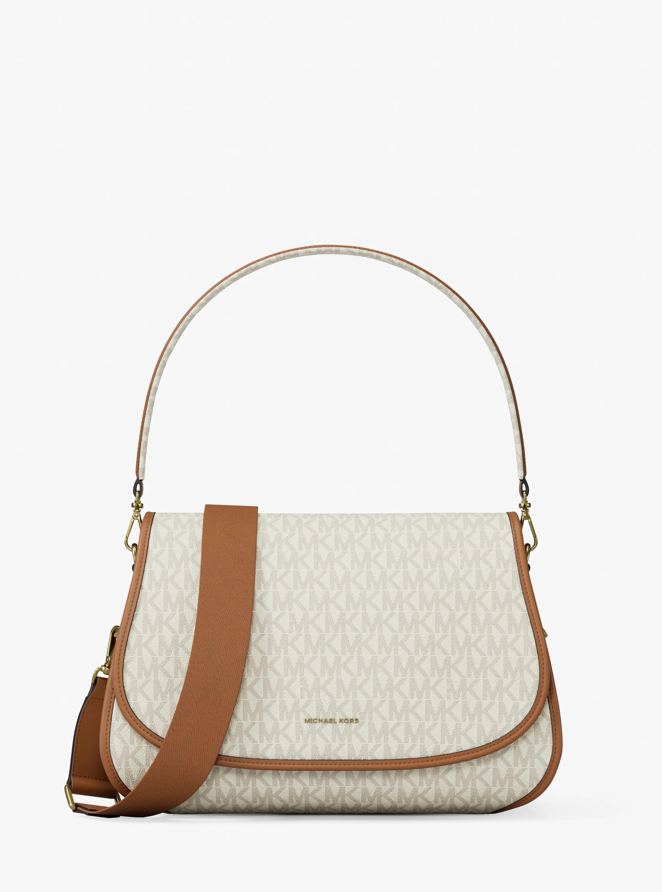 MK Besace convertible Holmes de taille moyenne à logo Signature - Naturel - Michael Kors