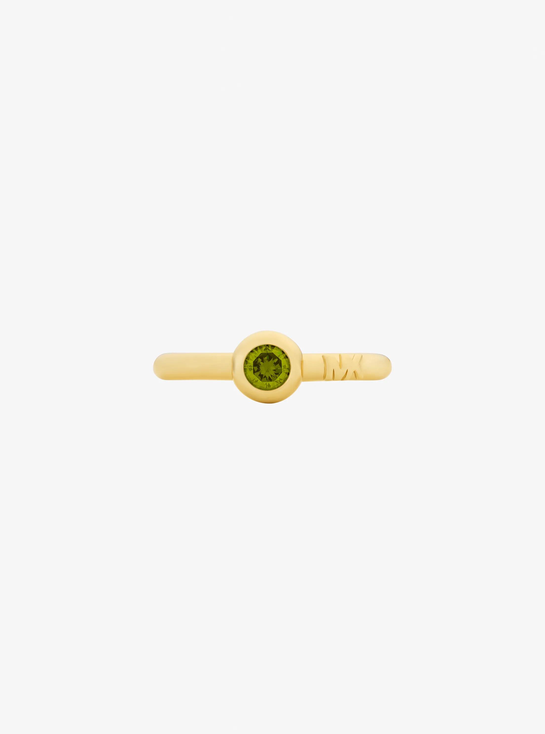 Bague &agrave; pierre arrondie in OR/P&Eacute;RIDOT | Michael Kors