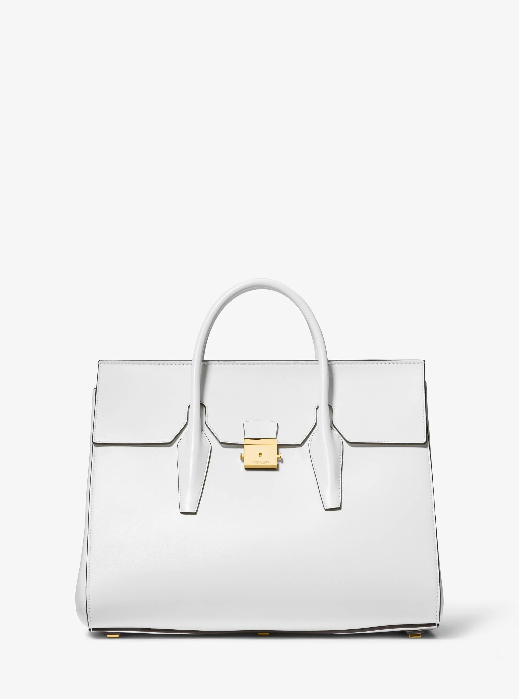Bolso de viaje Campbell grande de piel in BLANCO INTENSO | Michael Kors