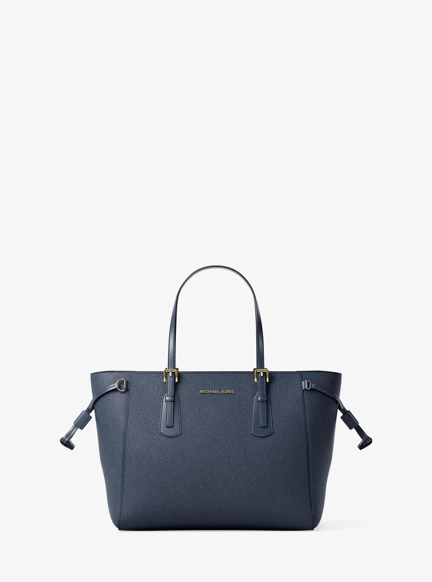 Voyager Extra-Small Saffiano Leather Convertible Crossbody Bag in NAVY | Michael Kors